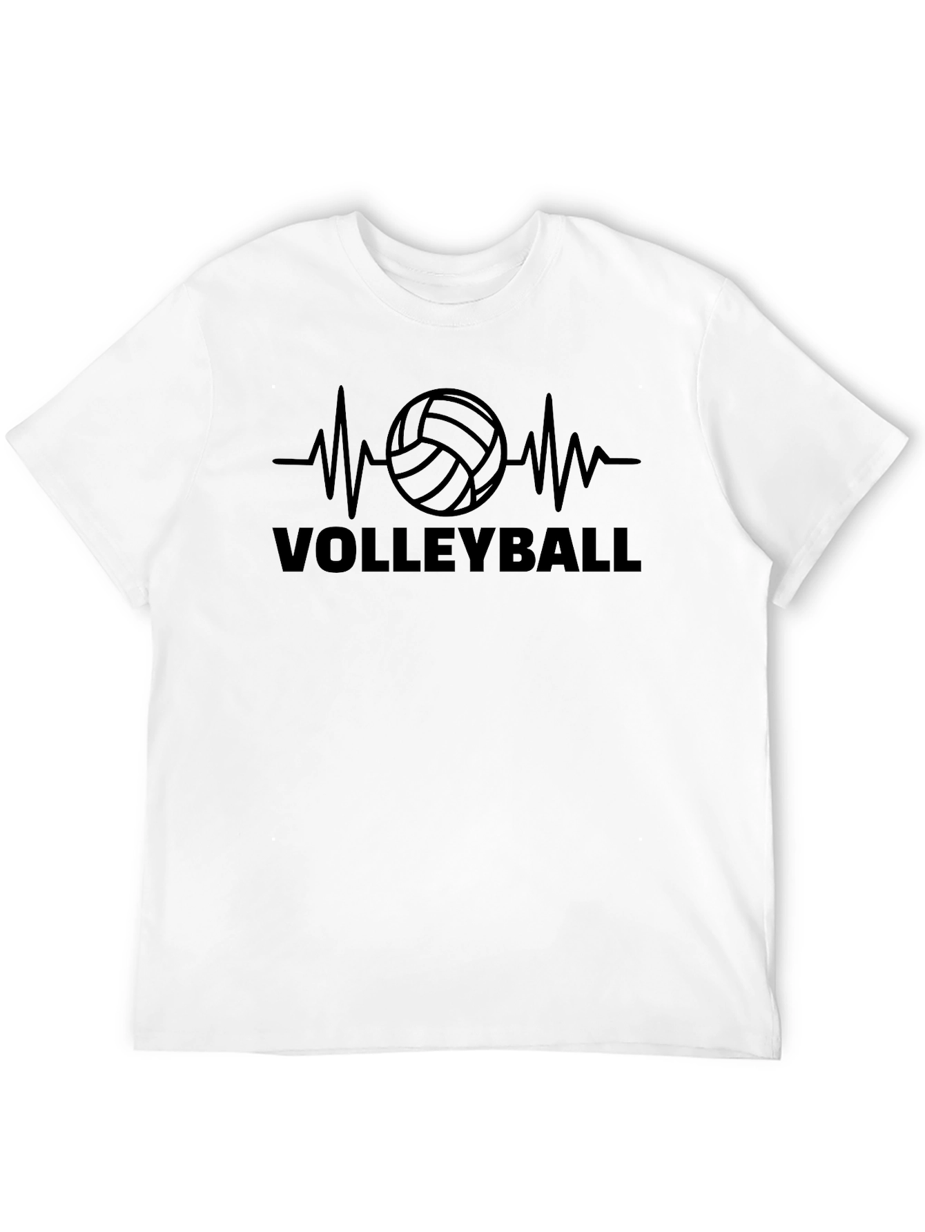 Volleyball Heartbeat T-Shirt - Sporty Graphic Tee