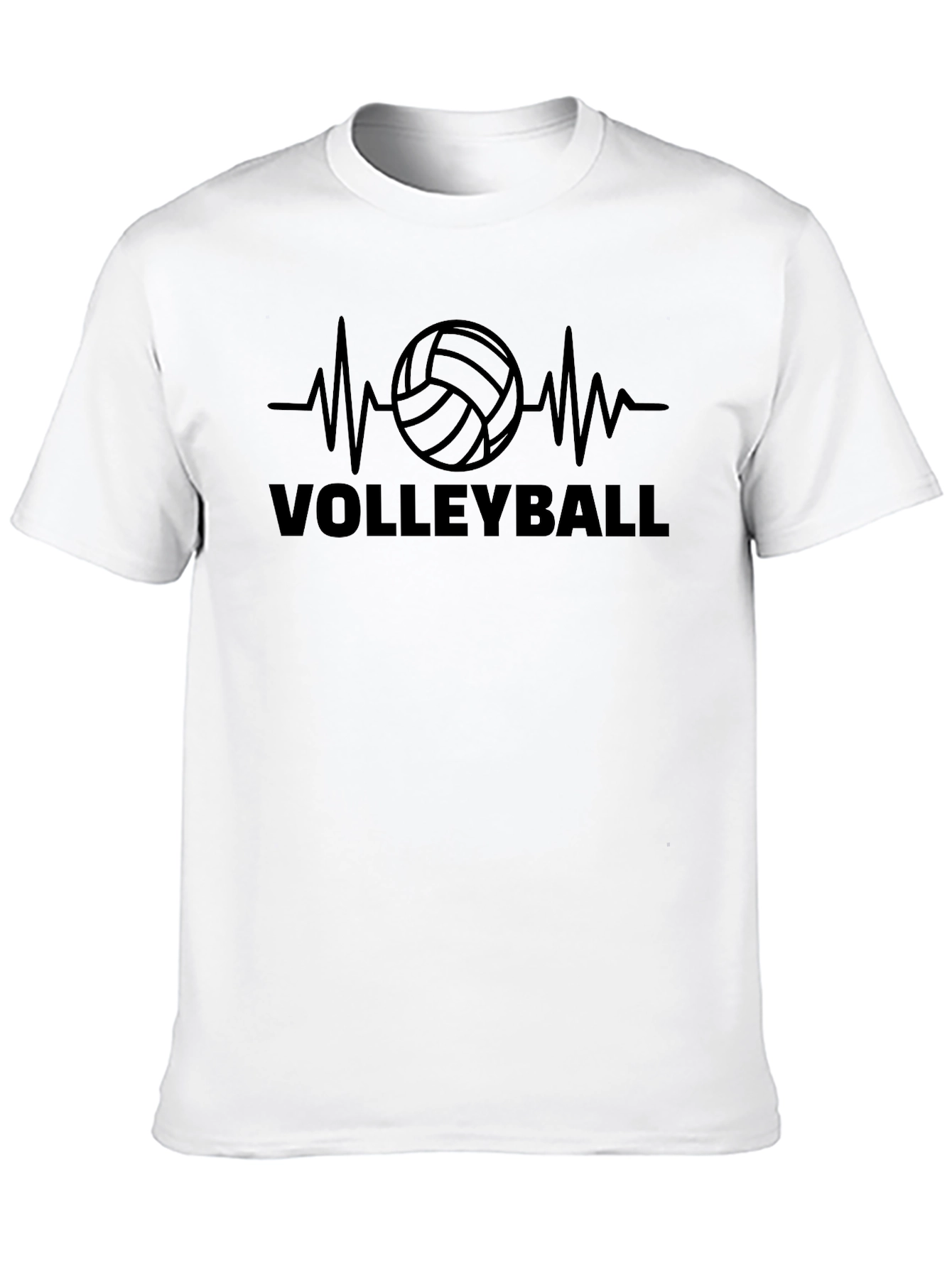 Volleyball Heartbeat T-Shirt - Sporty Graphic Tee