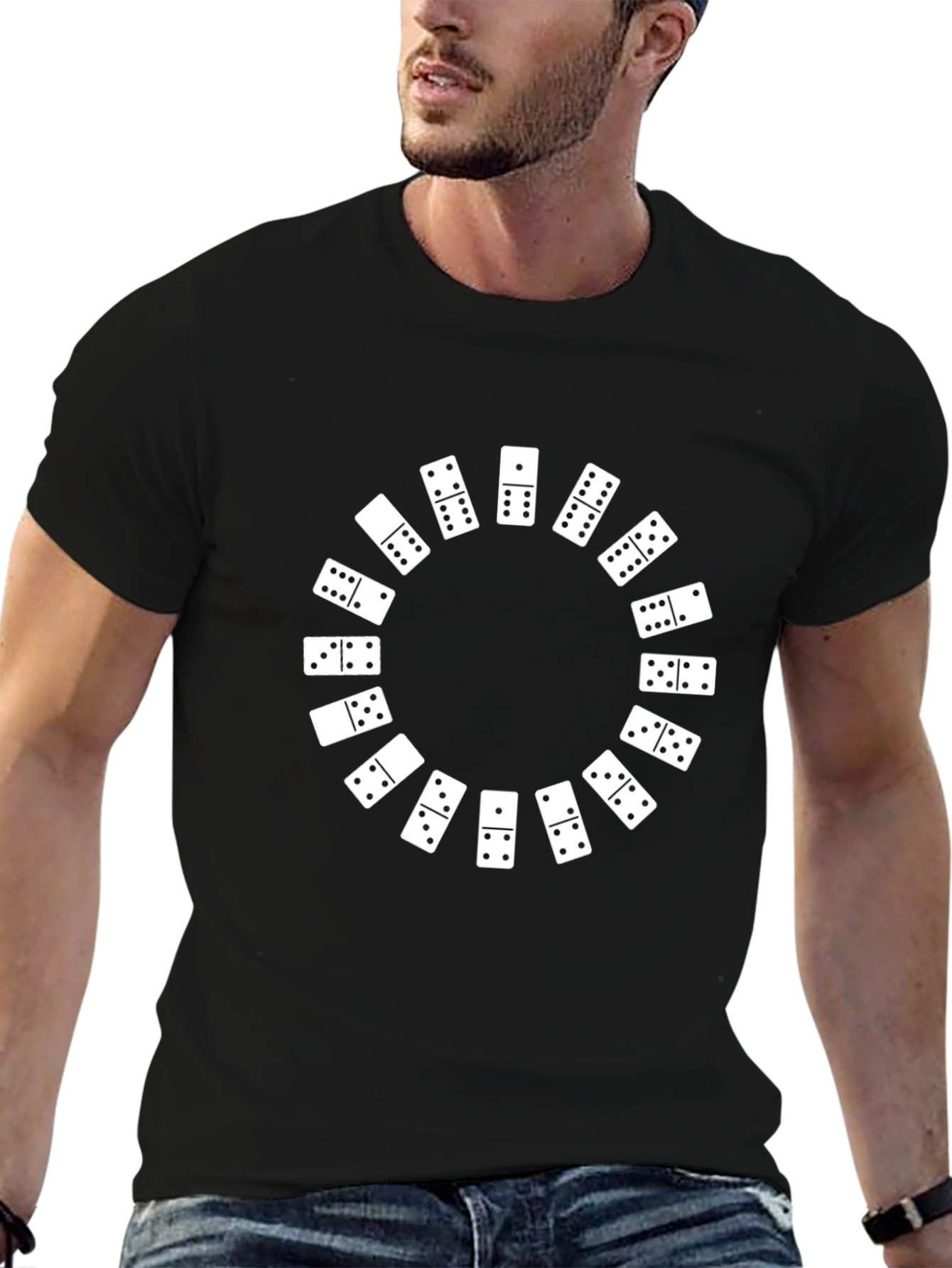 Domino Circle Graphic Tee - Black