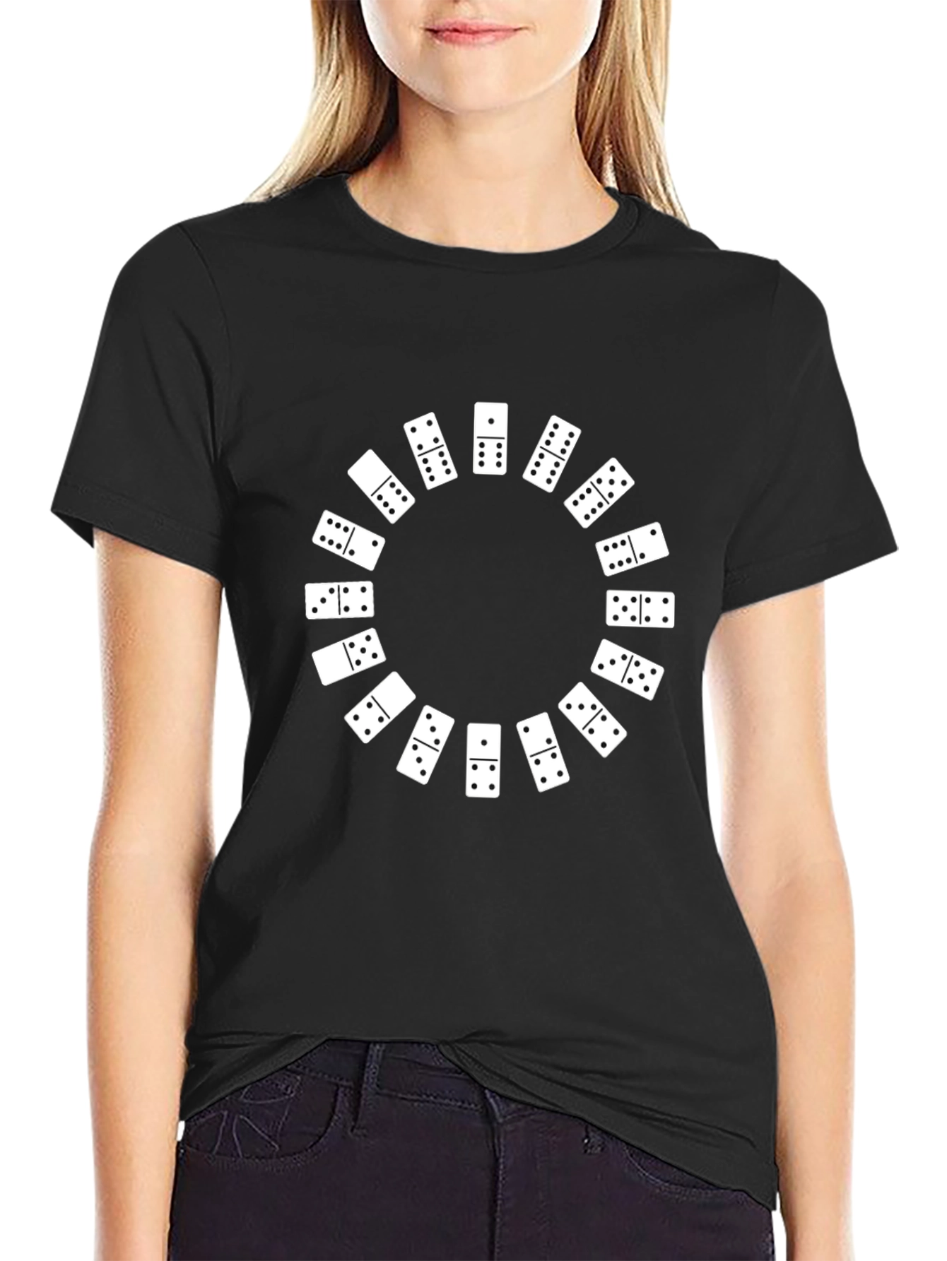 Domino Circle Graphic Tee - Black