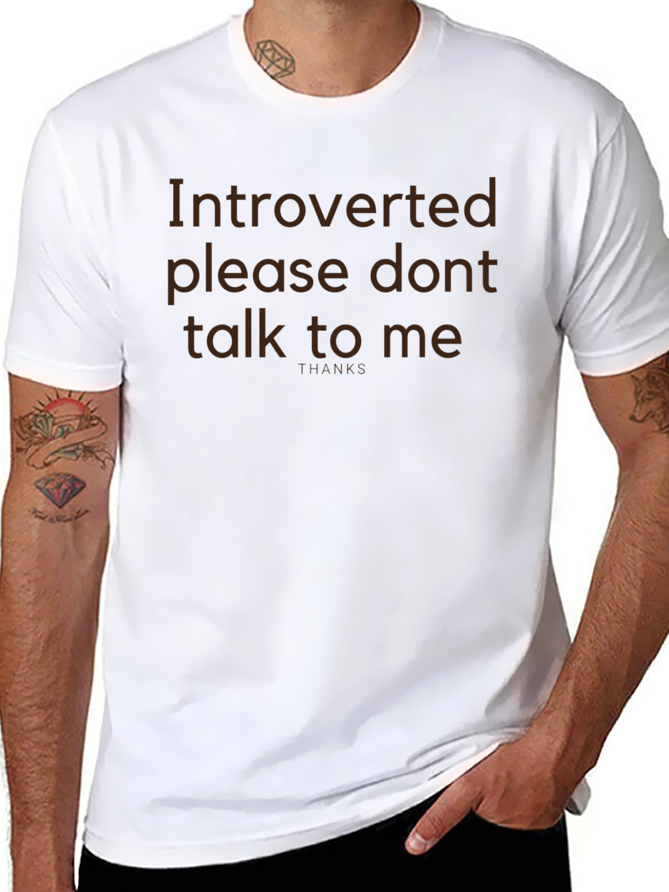 Introverted Graphic Tee - Soft Cotton Comfort Fit