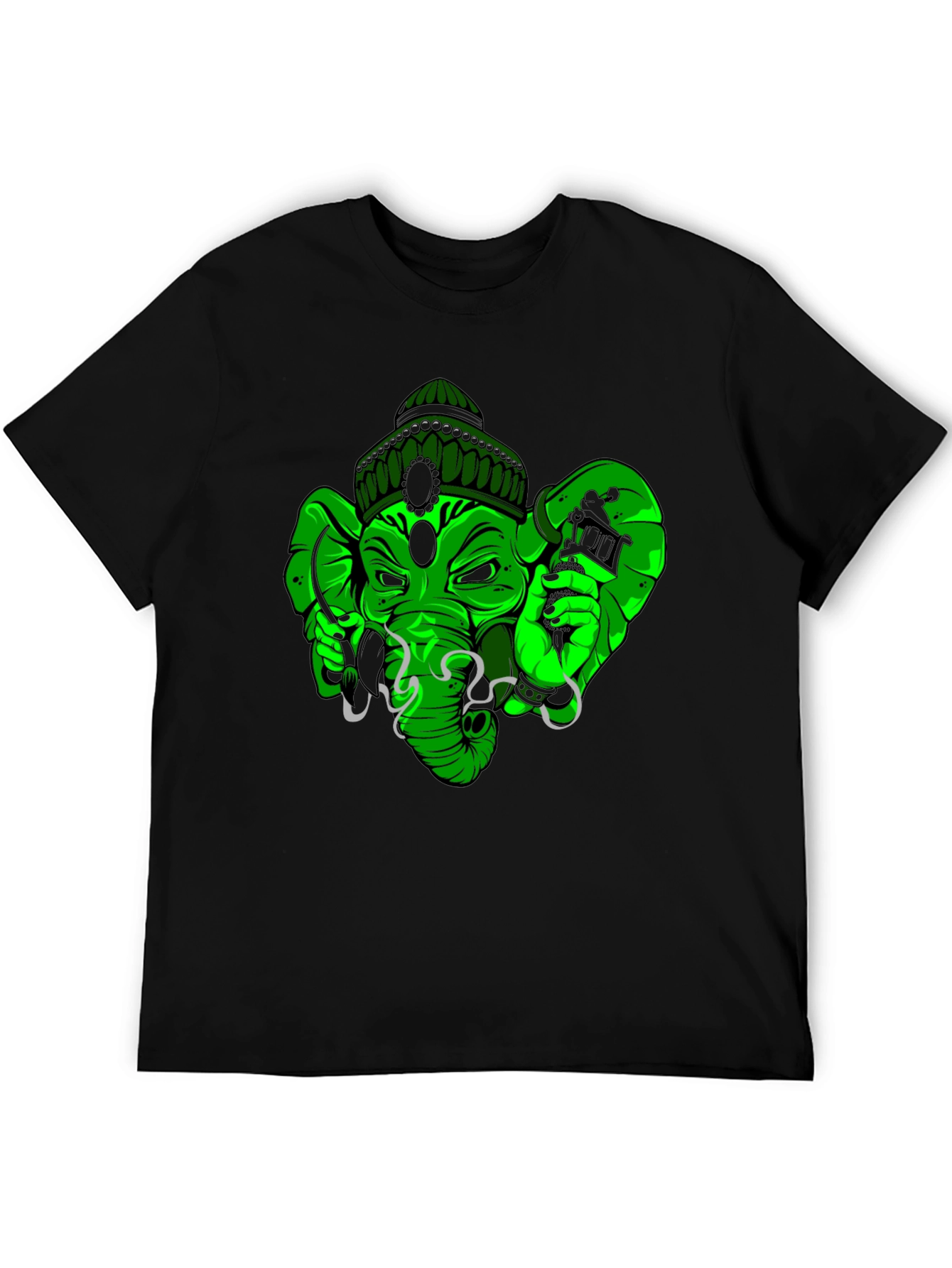 Green Tattoo Ganesh T-Shirt