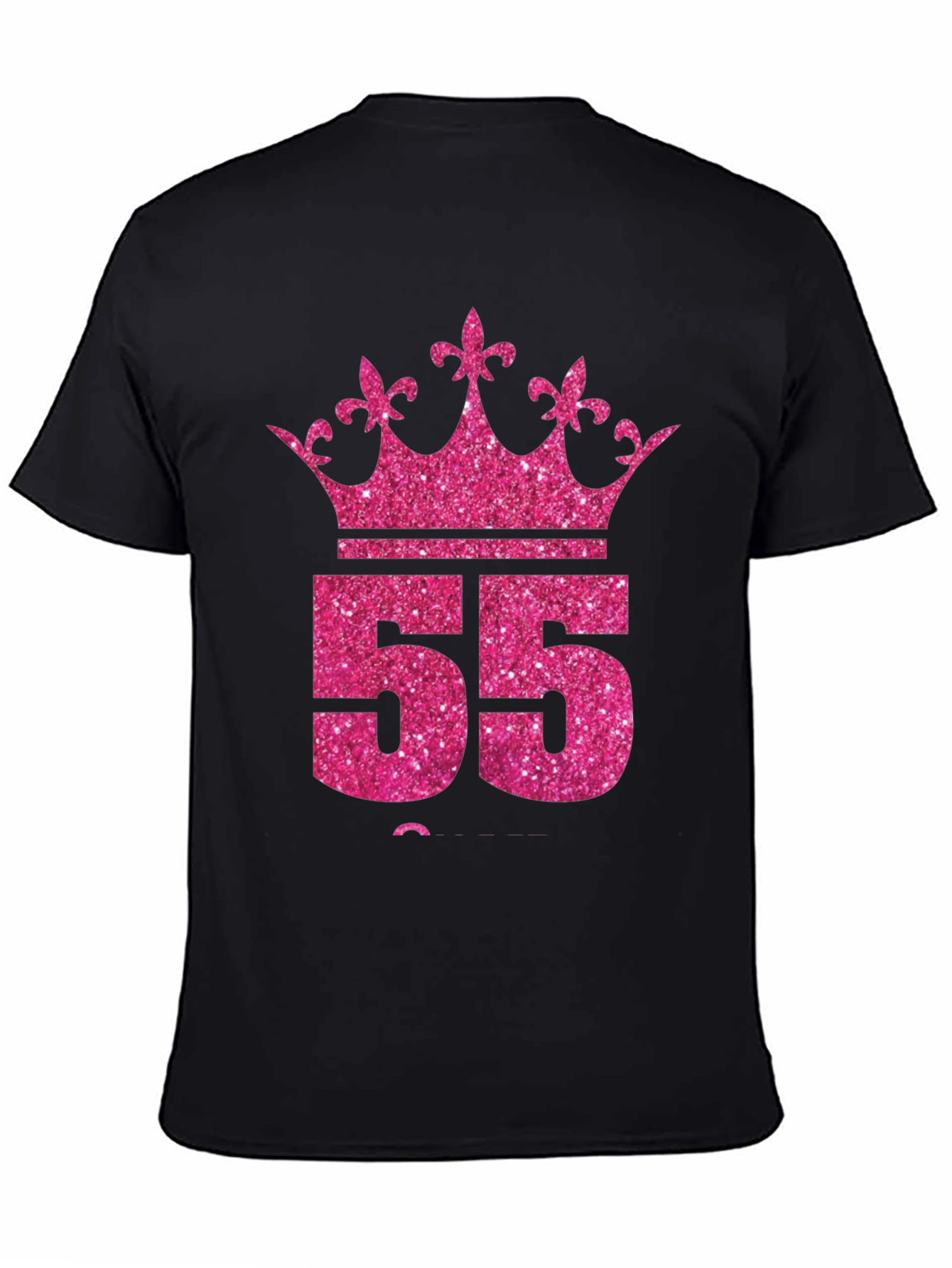 Queen 55th Birthday T-Shirt - Pink Glitter