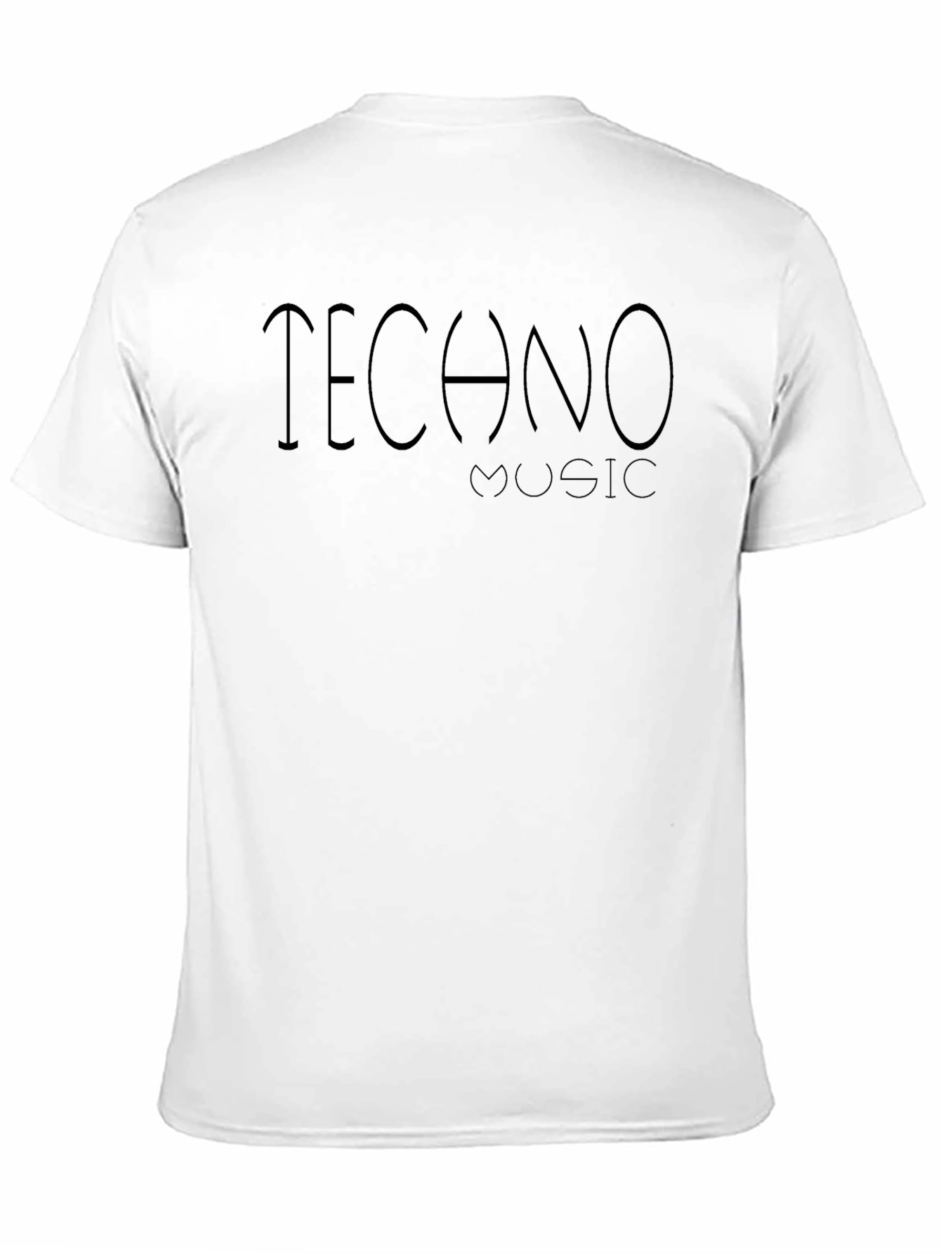 Techno Music Black Graphic T-Shirt