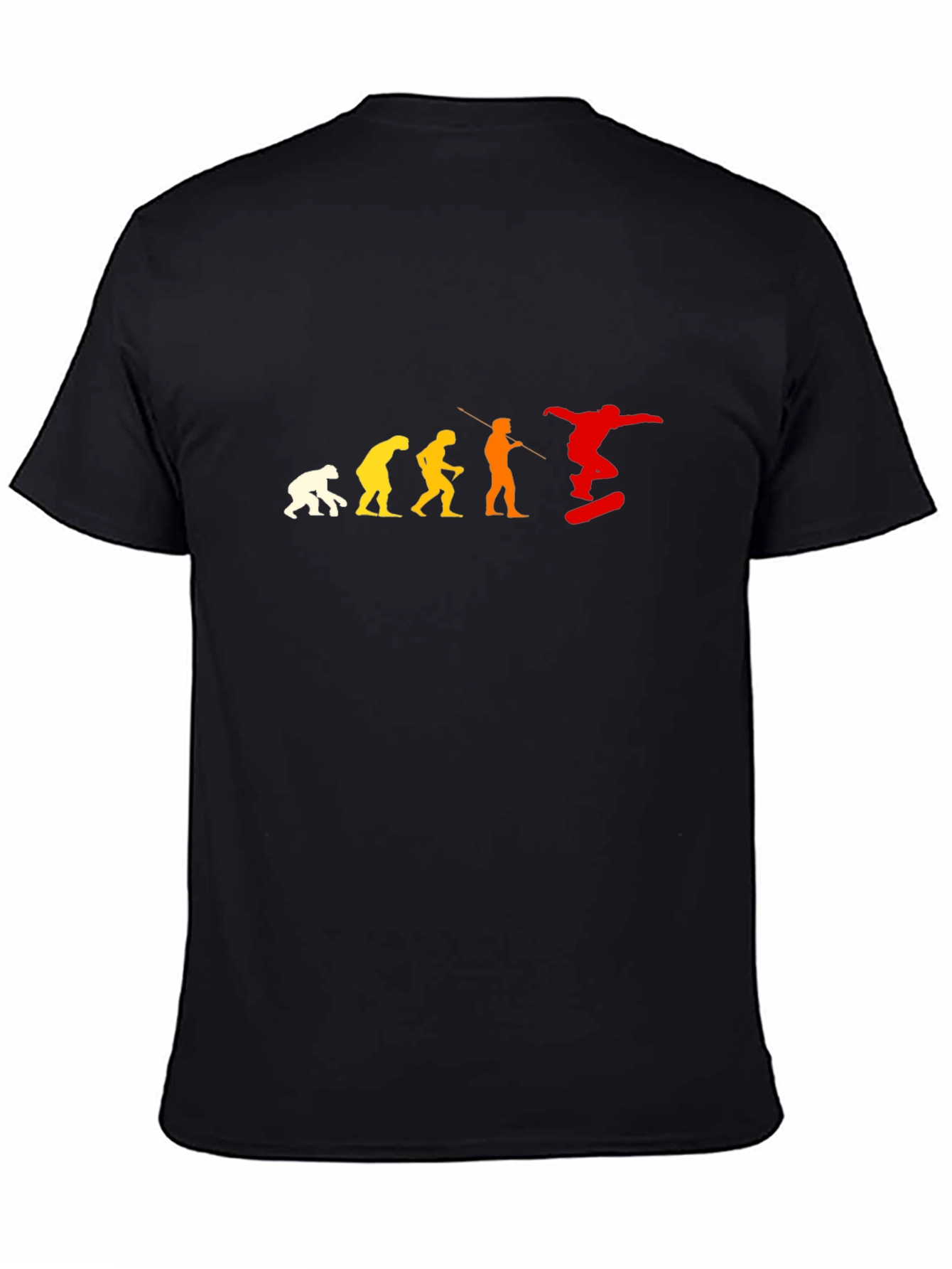 Evolution of Skateboarding Black T-Shirt