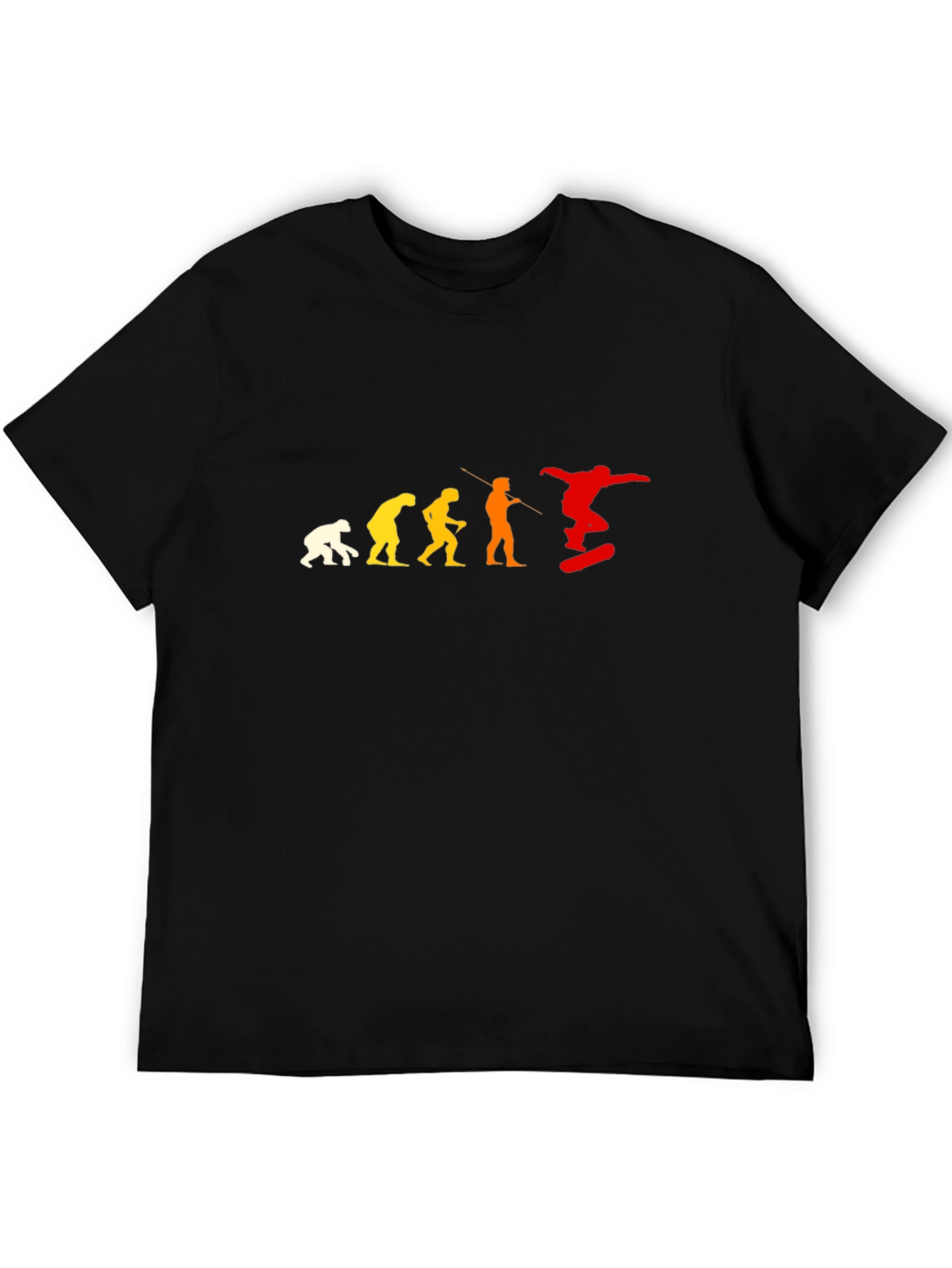 Evolution of Skateboarding Black T-Shirt
