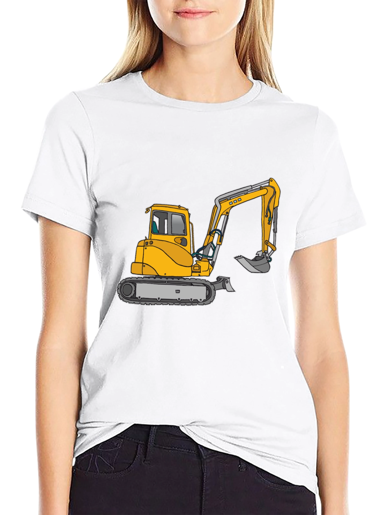 Excavator Graphic T-Shirt - Construction Vehicle Tee