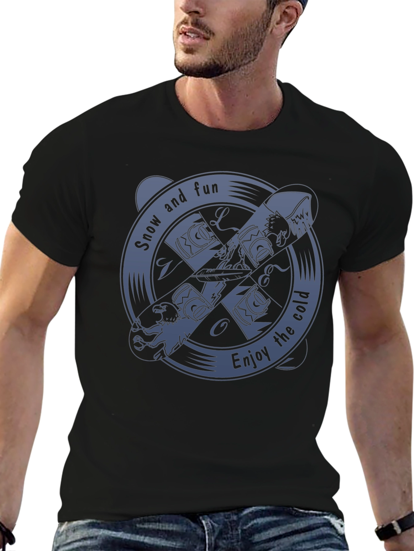 Snow and Fun Graphic Tee - Enjoy the Cold!