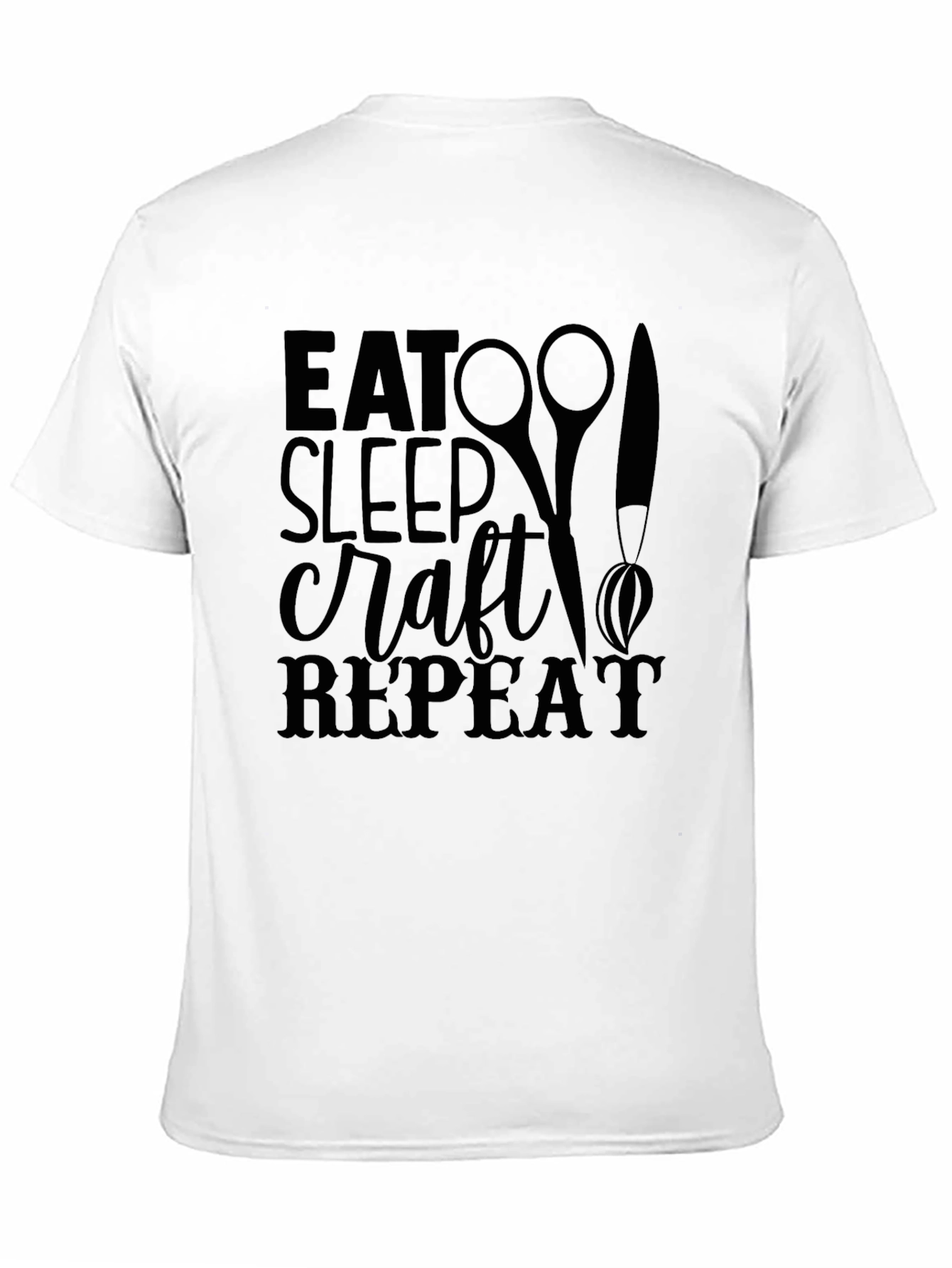 Eat Sleep Craft Repeat Black T-Shirt