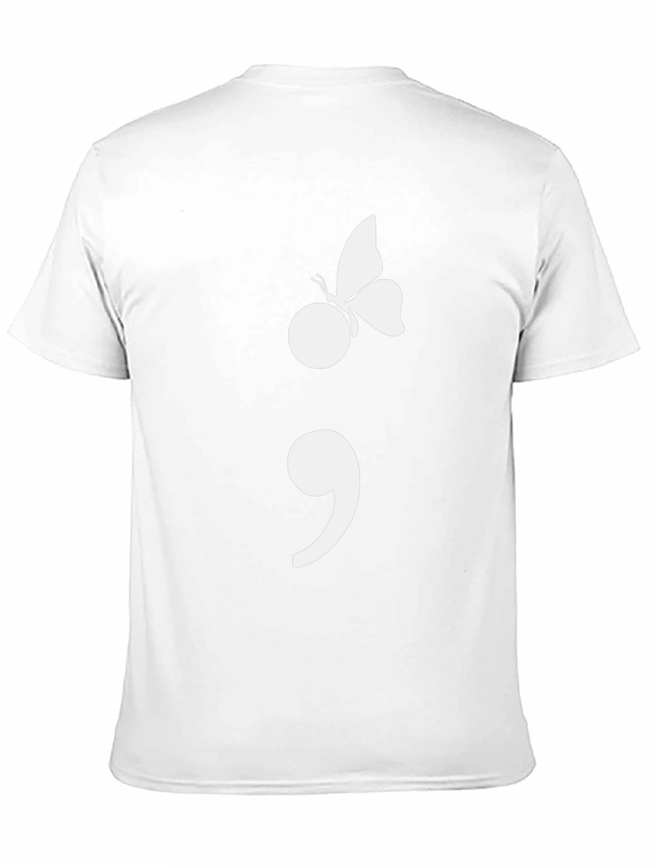Semicolon Butterfly Graphic Tee - Black Cotton