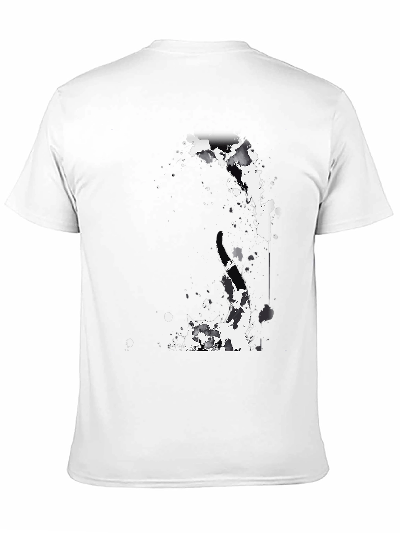 Abstract Splatter Graphic Black T-Shirt