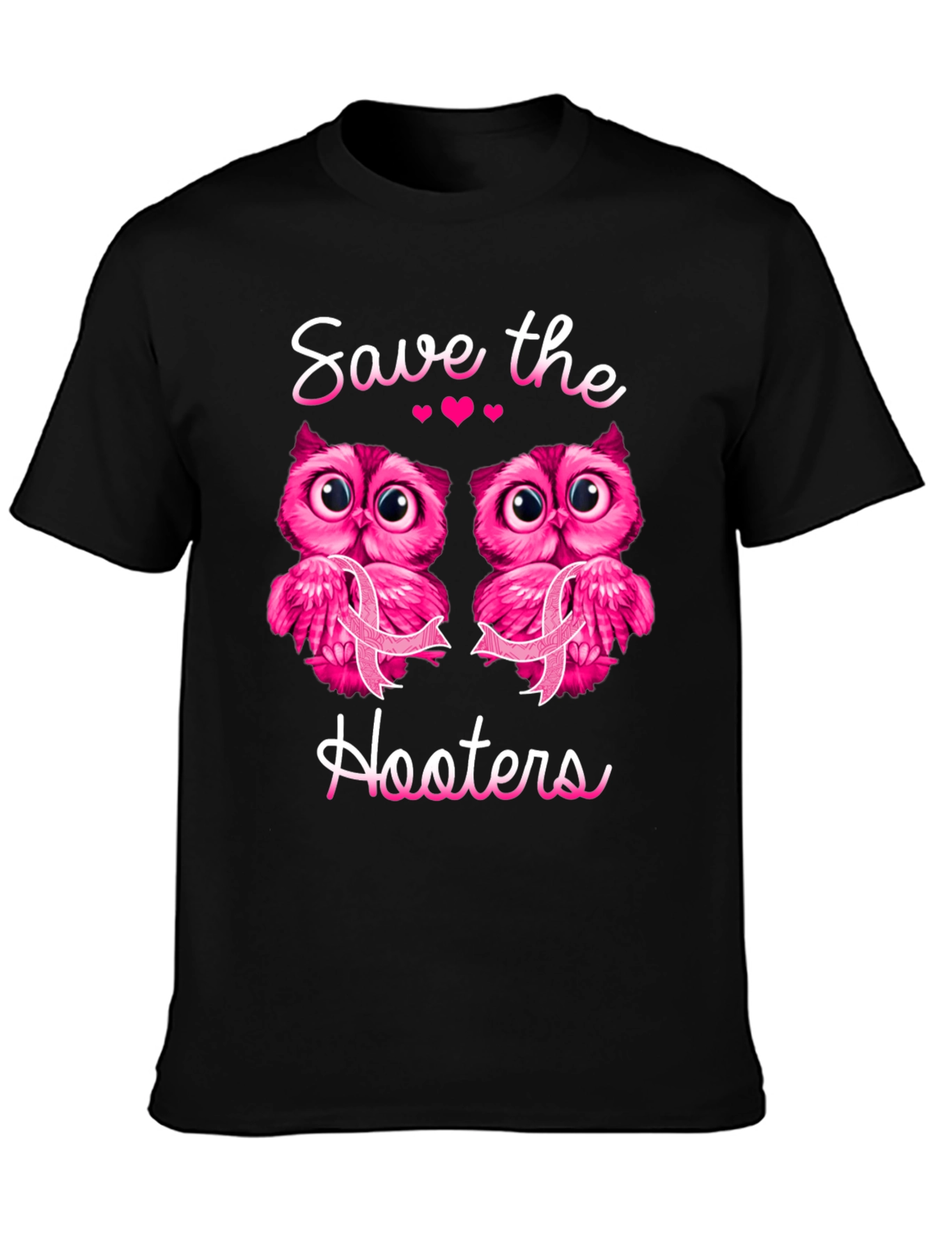 Save The Hooters Owl Breast Cancer Awareness T-Shirt