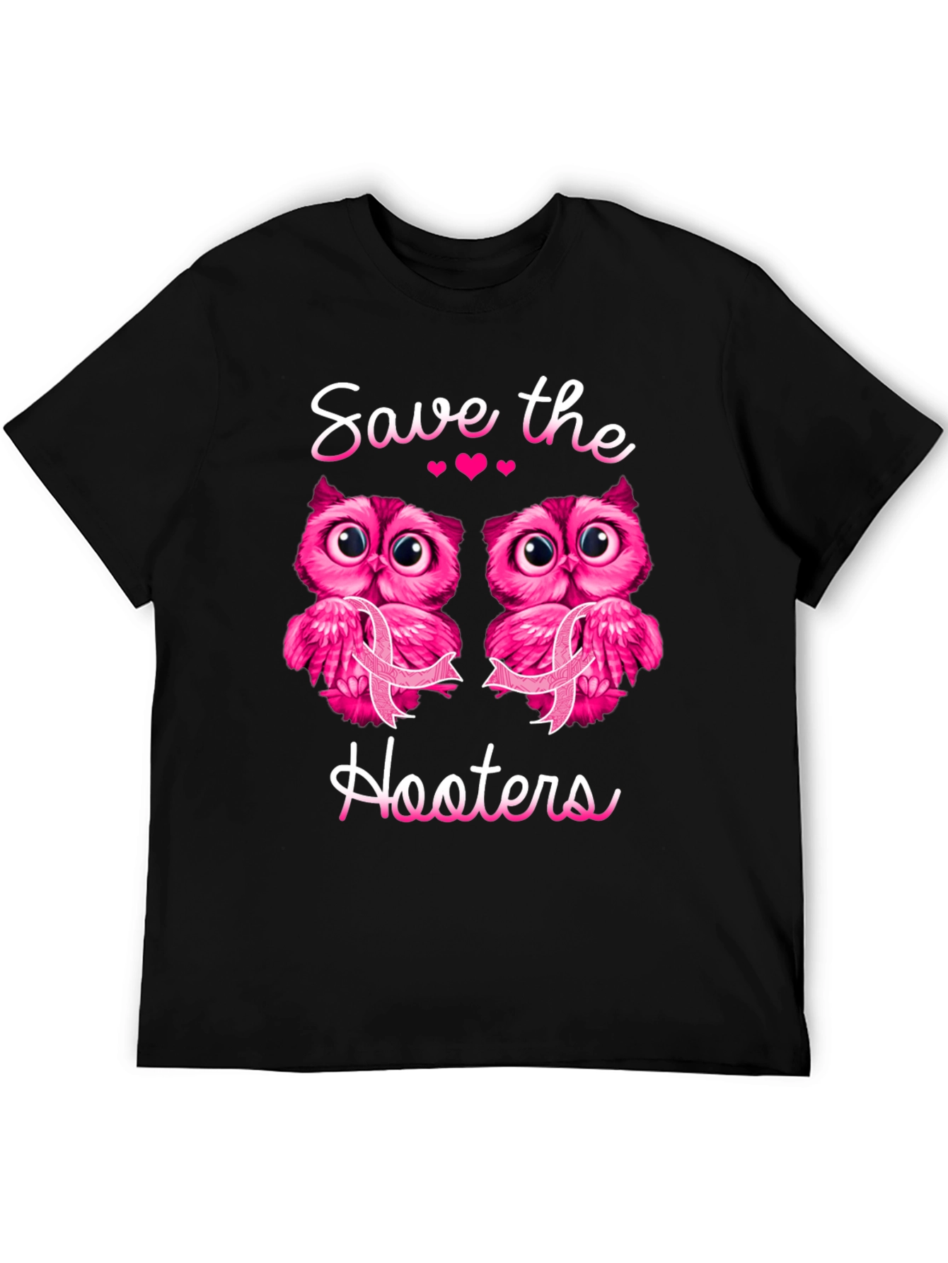 Save The Hooters Owl Breast Cancer Awareness T-Shirt