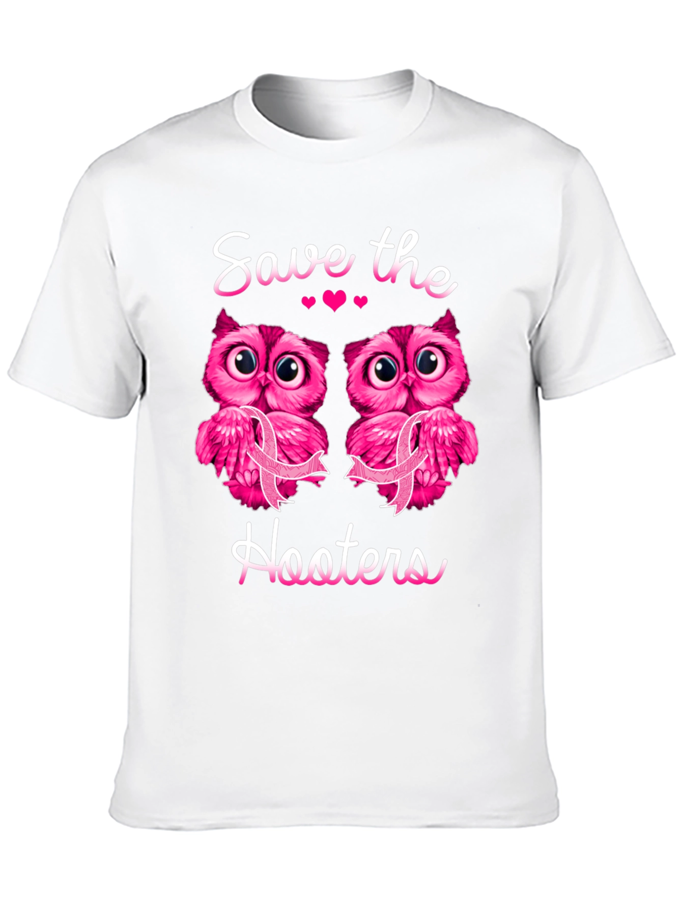 Save The Hooters Owl Breast Cancer Awareness T-Shirt