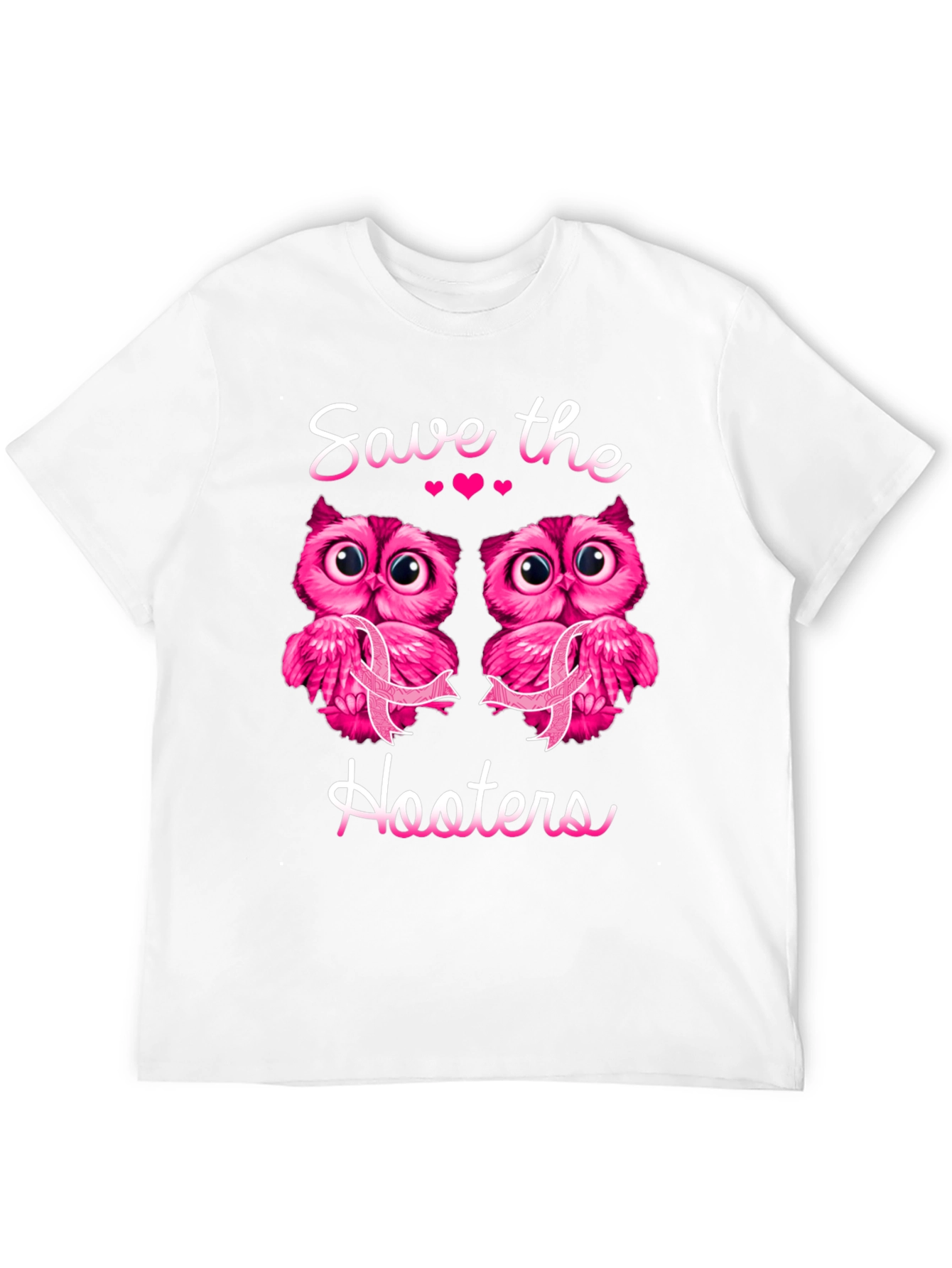 Save The Hooters Owl Breast Cancer Awareness T-Shirt