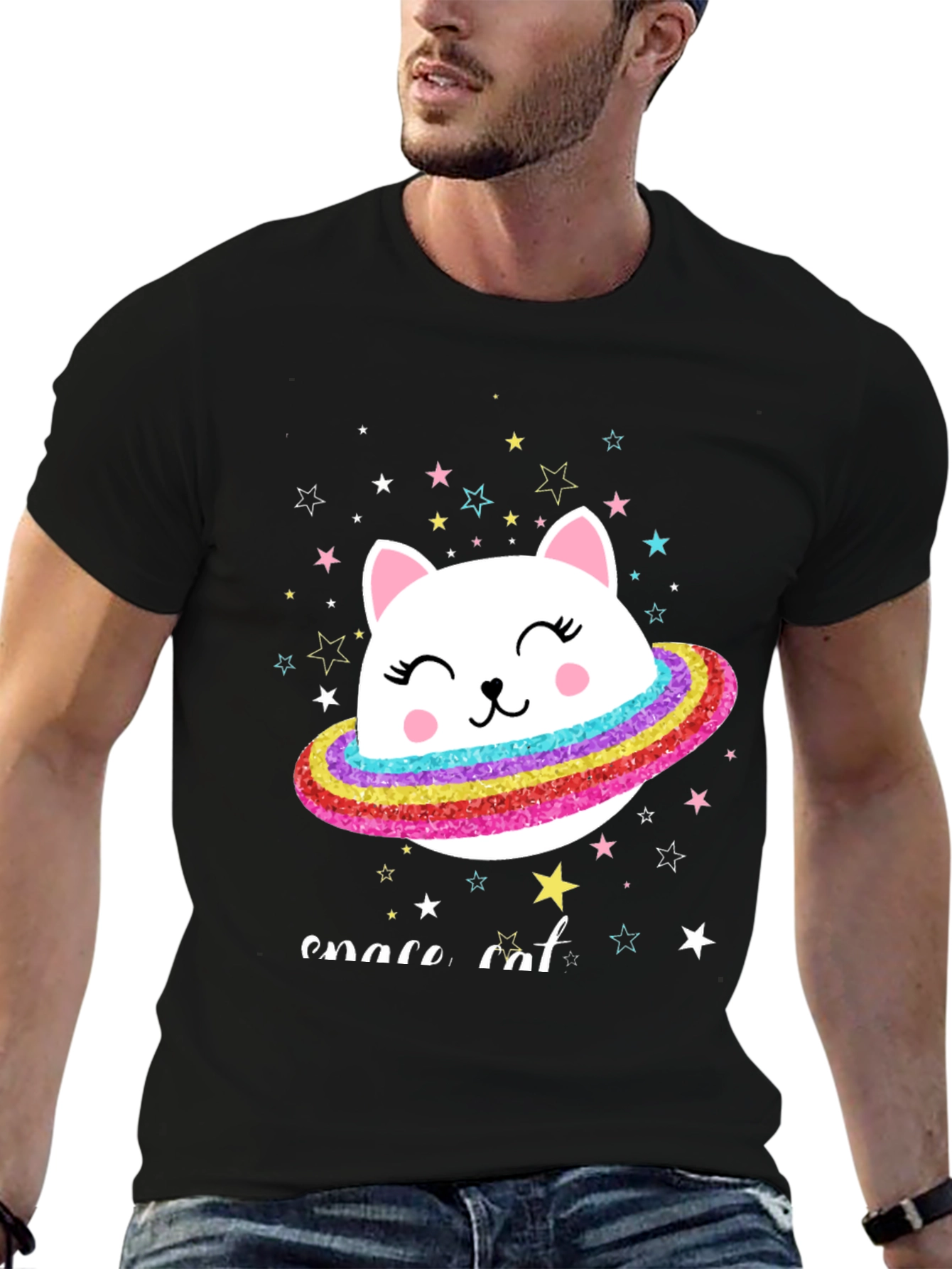Space Cat T-Shirt - Galaxy Kitten Tee