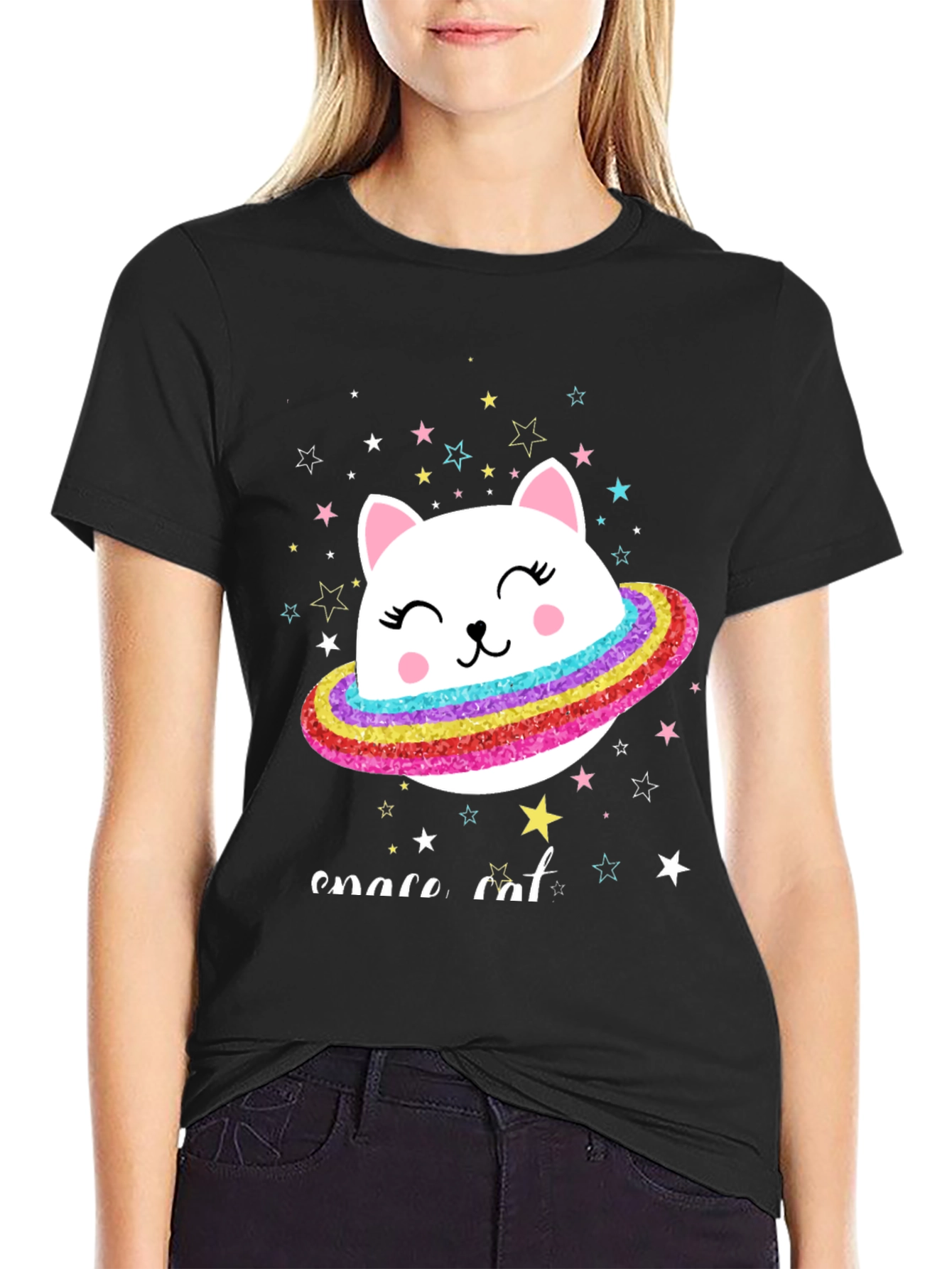Space Cat T-Shirt - Galaxy Kitten Tee