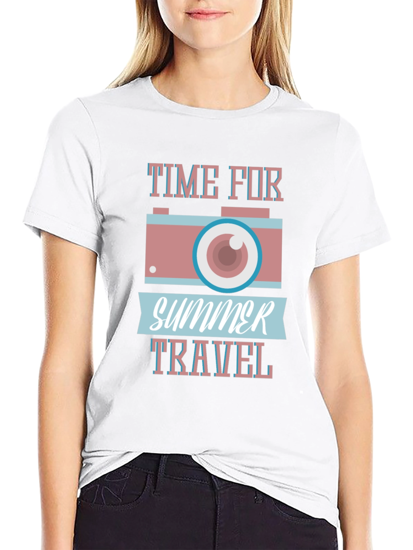Summer Travel T-Shirt - Camera Graphic Tee