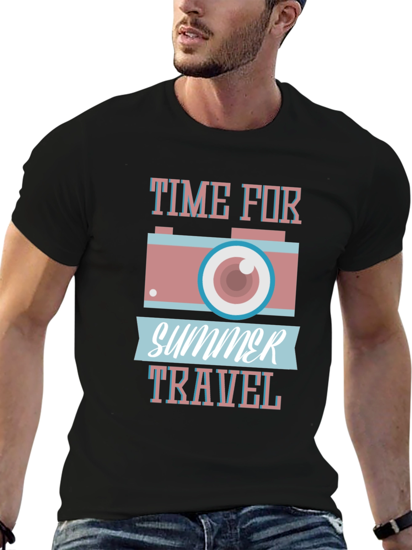 Summer Travel T-Shirt - Camera Graphic Tee