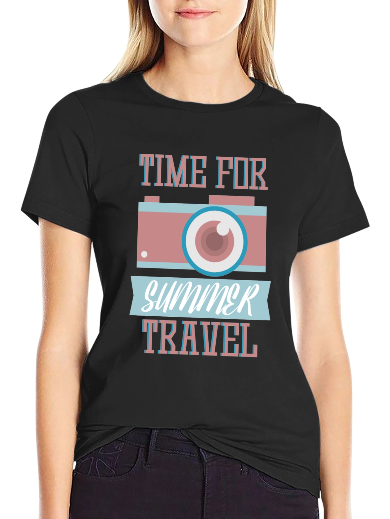Summer Travel T-Shirt - Camera Graphic Tee
