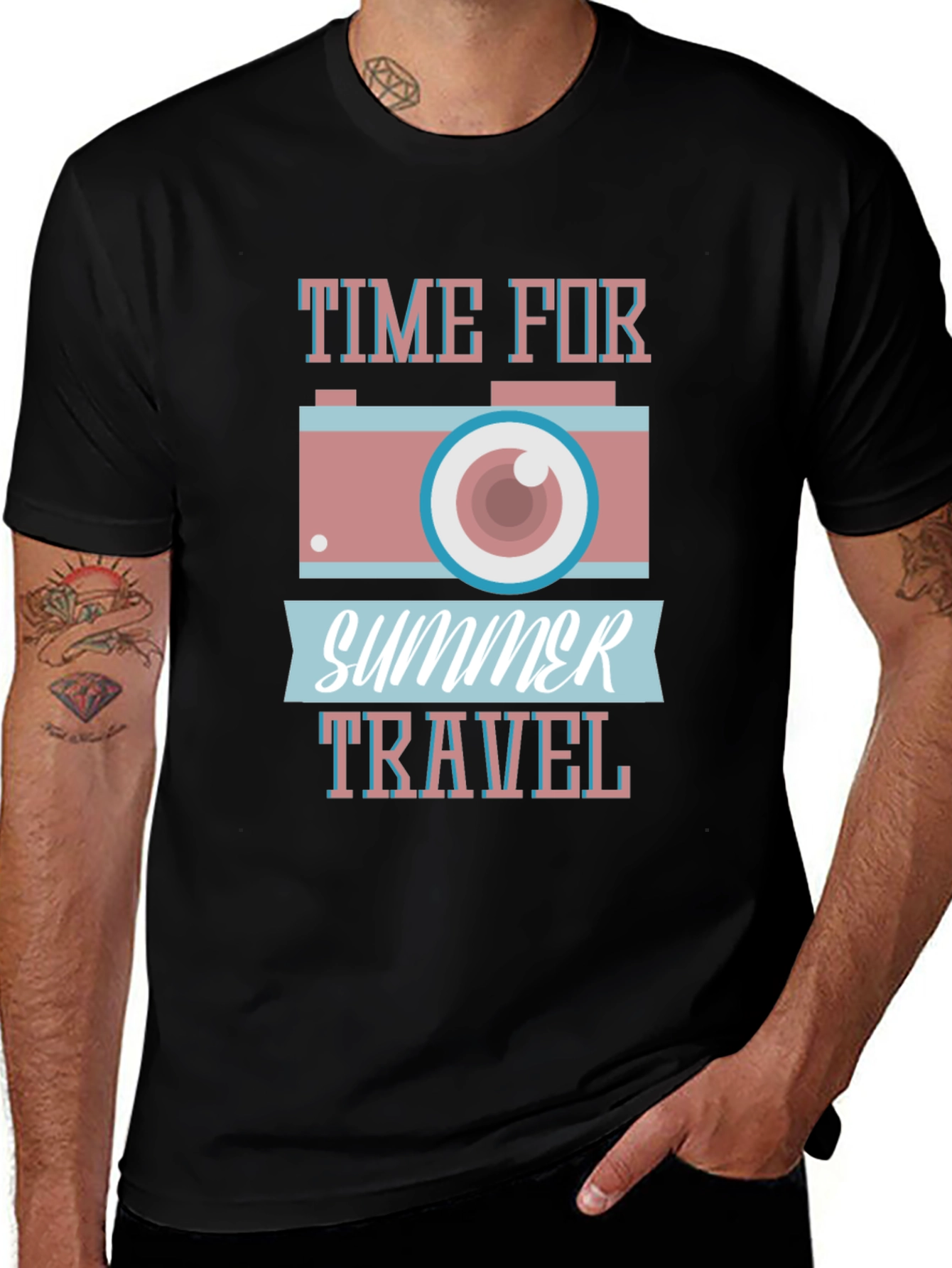 Summer Travel T-Shirt - Camera Graphic Tee