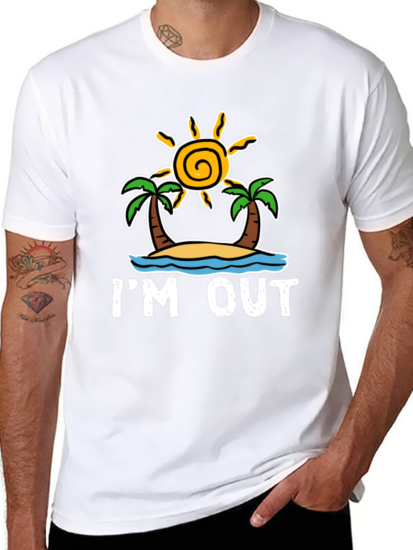 Im Out T-Shirt: Beach Island Getaway Tee