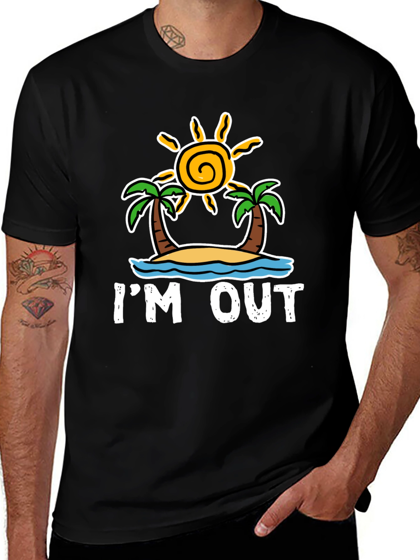 Im Out T-Shirt: Beach Island Getaway Tee