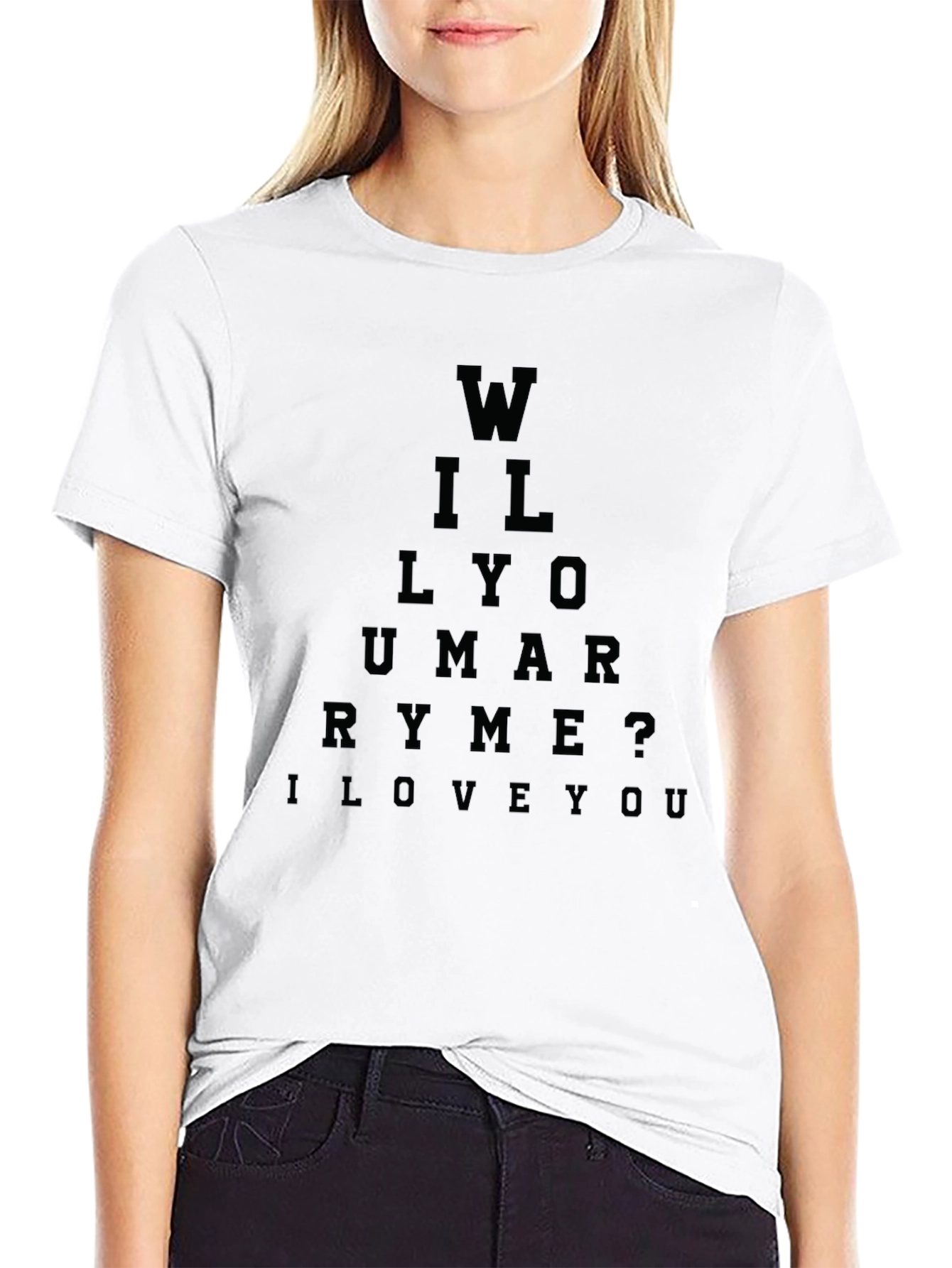 Will You Marry Me? Eye Chart T-Shirt