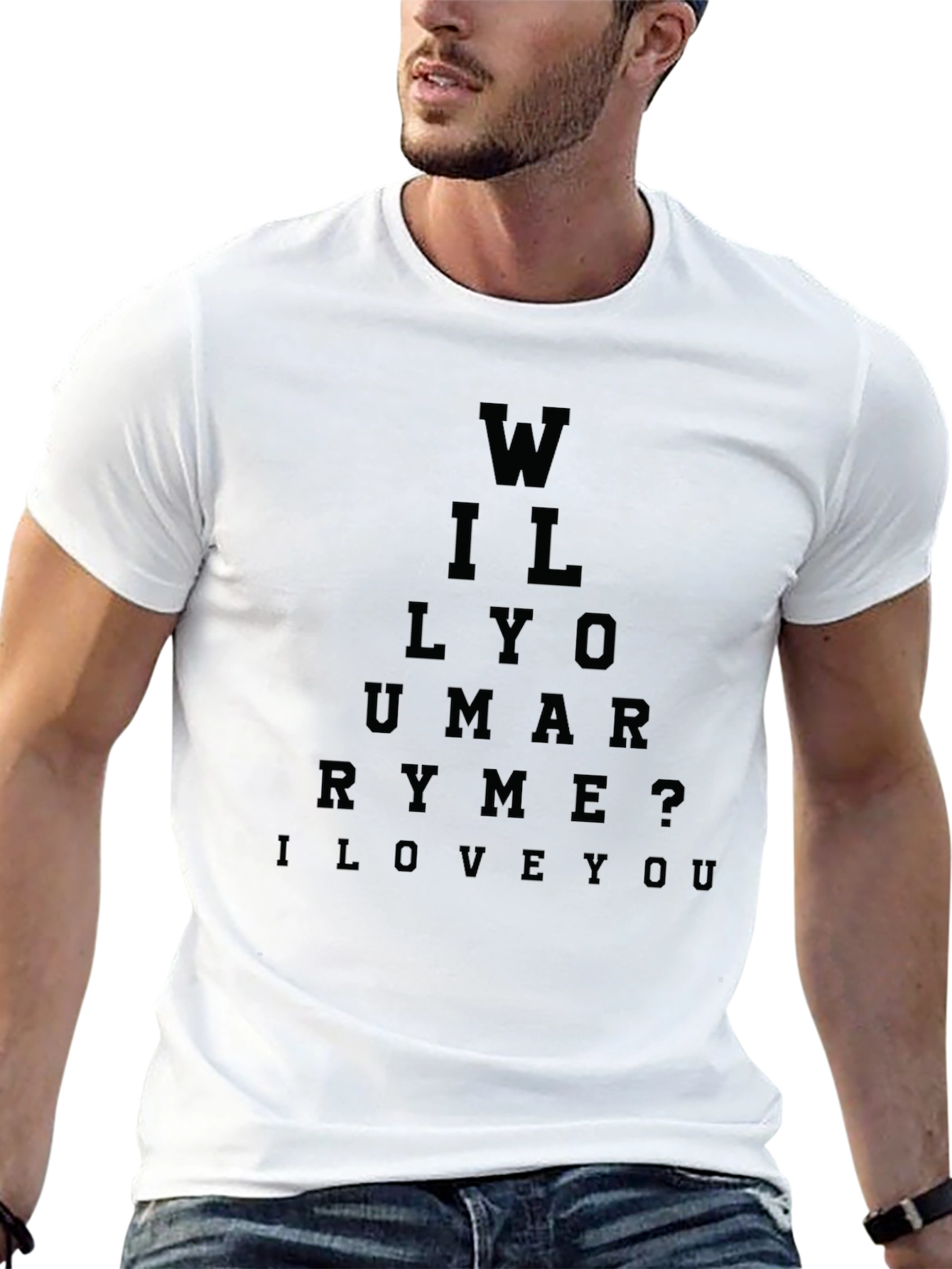 Will You Marry Me? Eye Chart T-Shirt