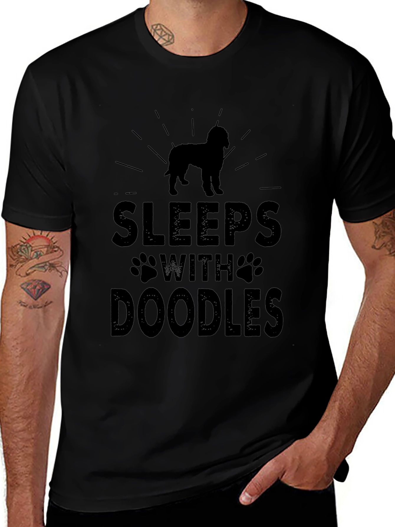 Sleeps With Doodles Graphic T-Shirt