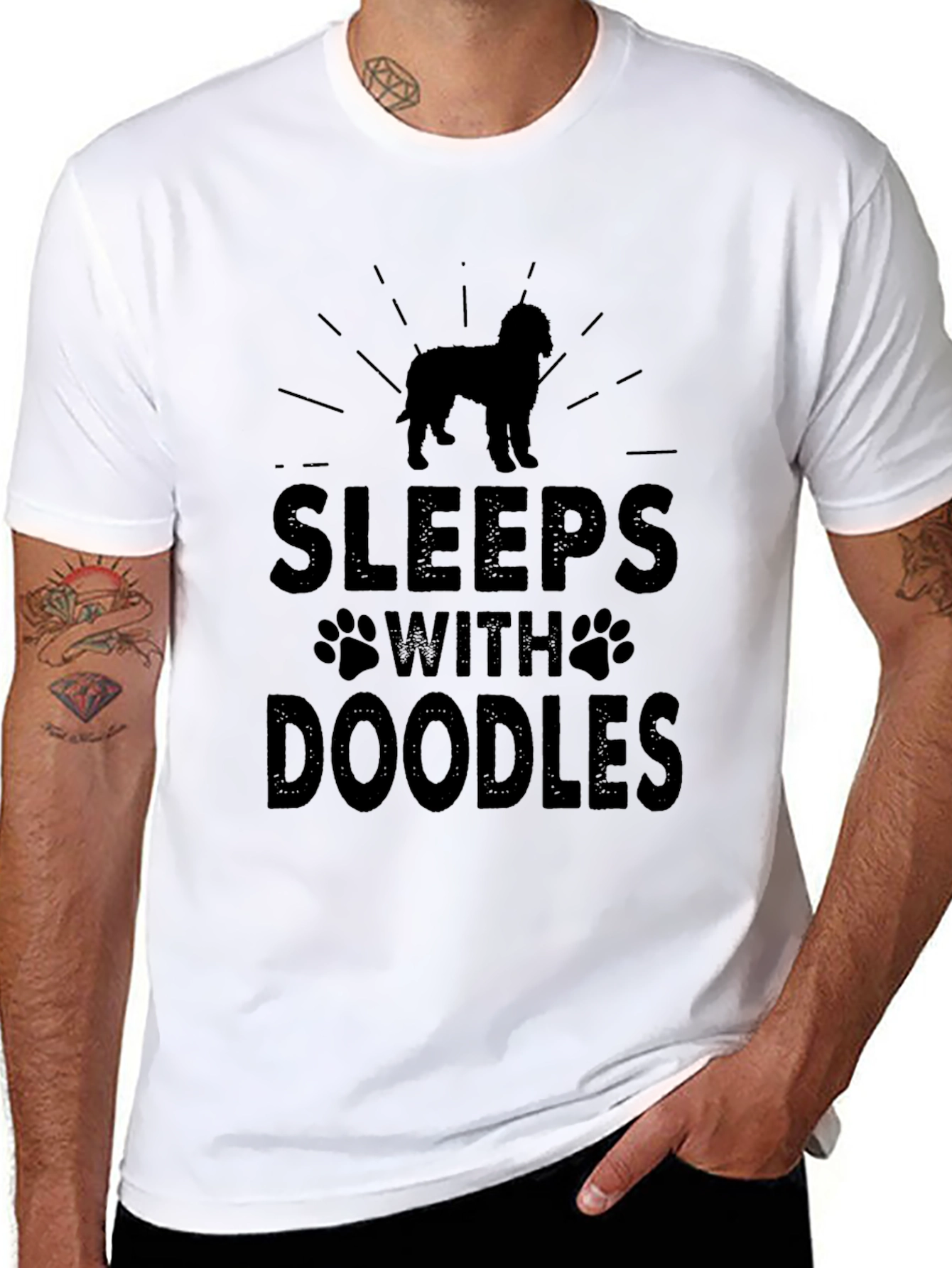 Sleeps With Doodles Graphic T-Shirt