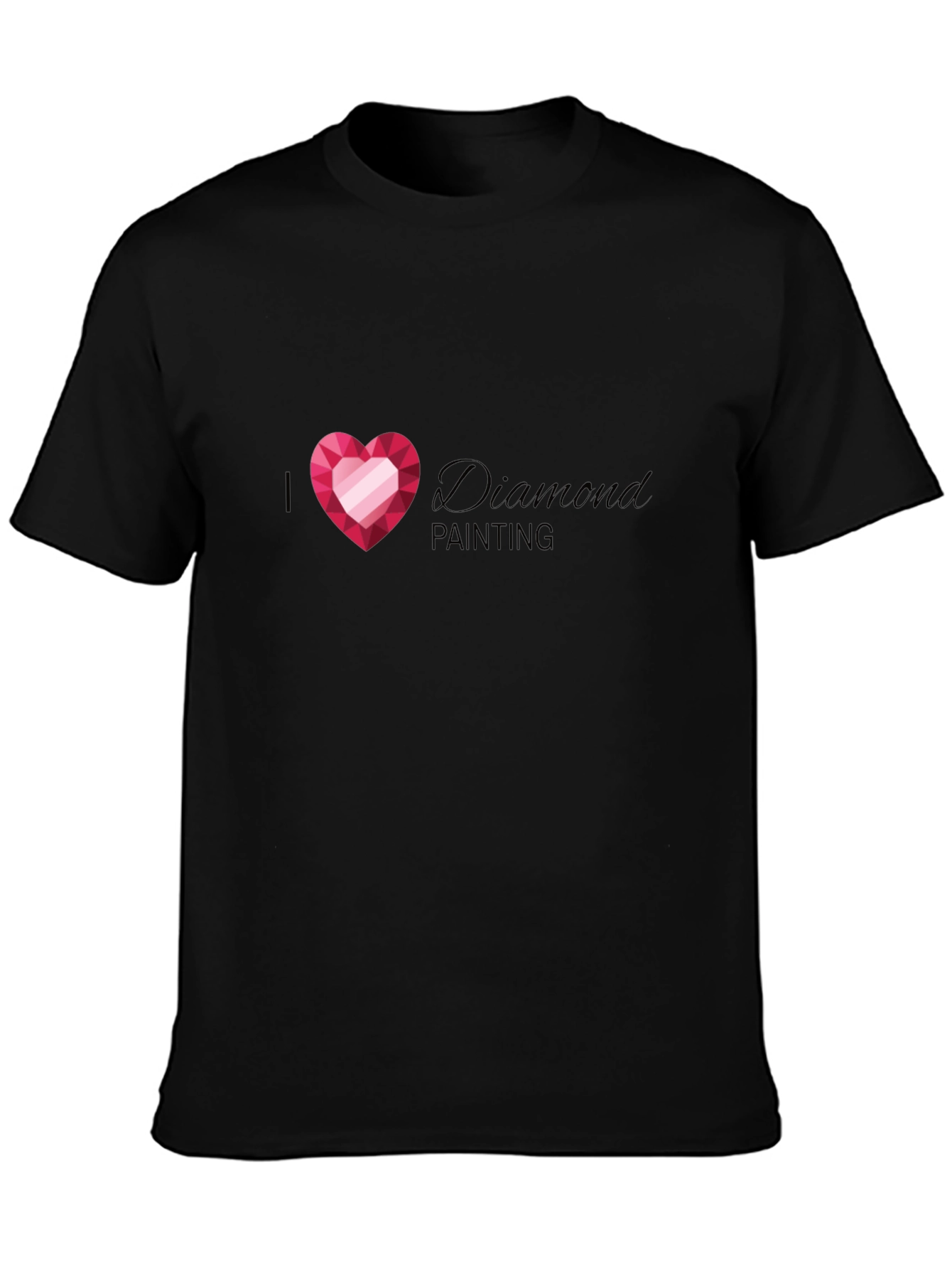 I Heart Diamond Painting T-Shirt - Black