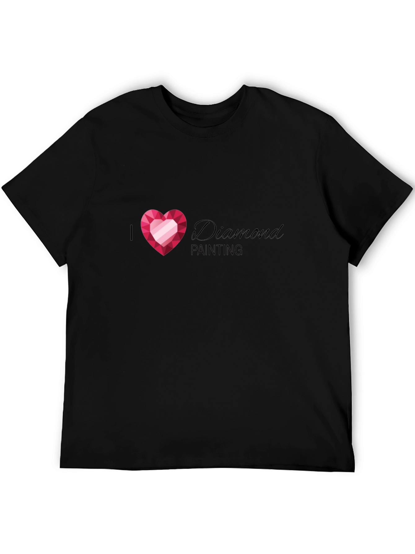 I Heart Diamond Painting T-Shirt - Black