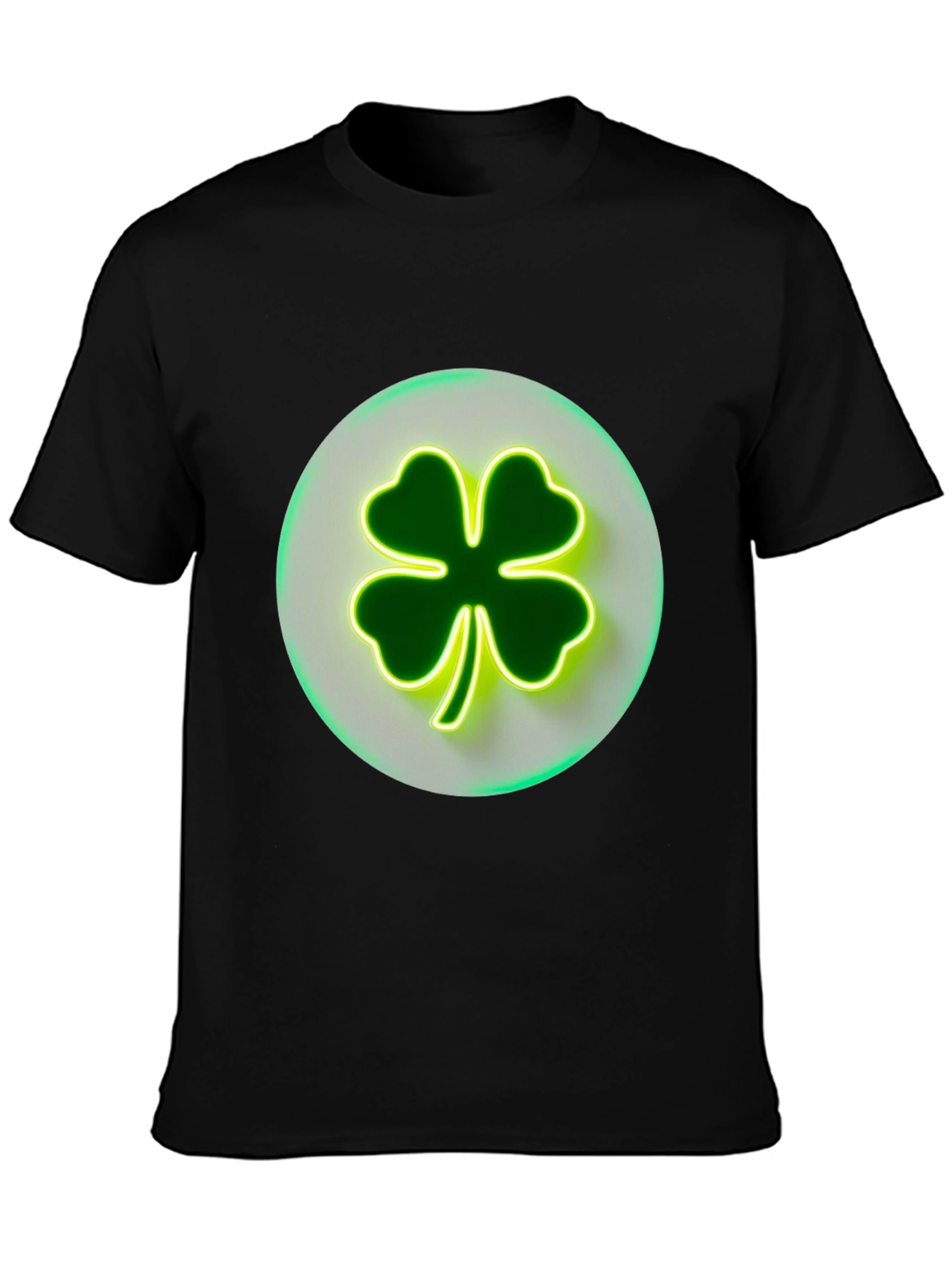 St. Patricks Day Clover Graphic Tee - Black