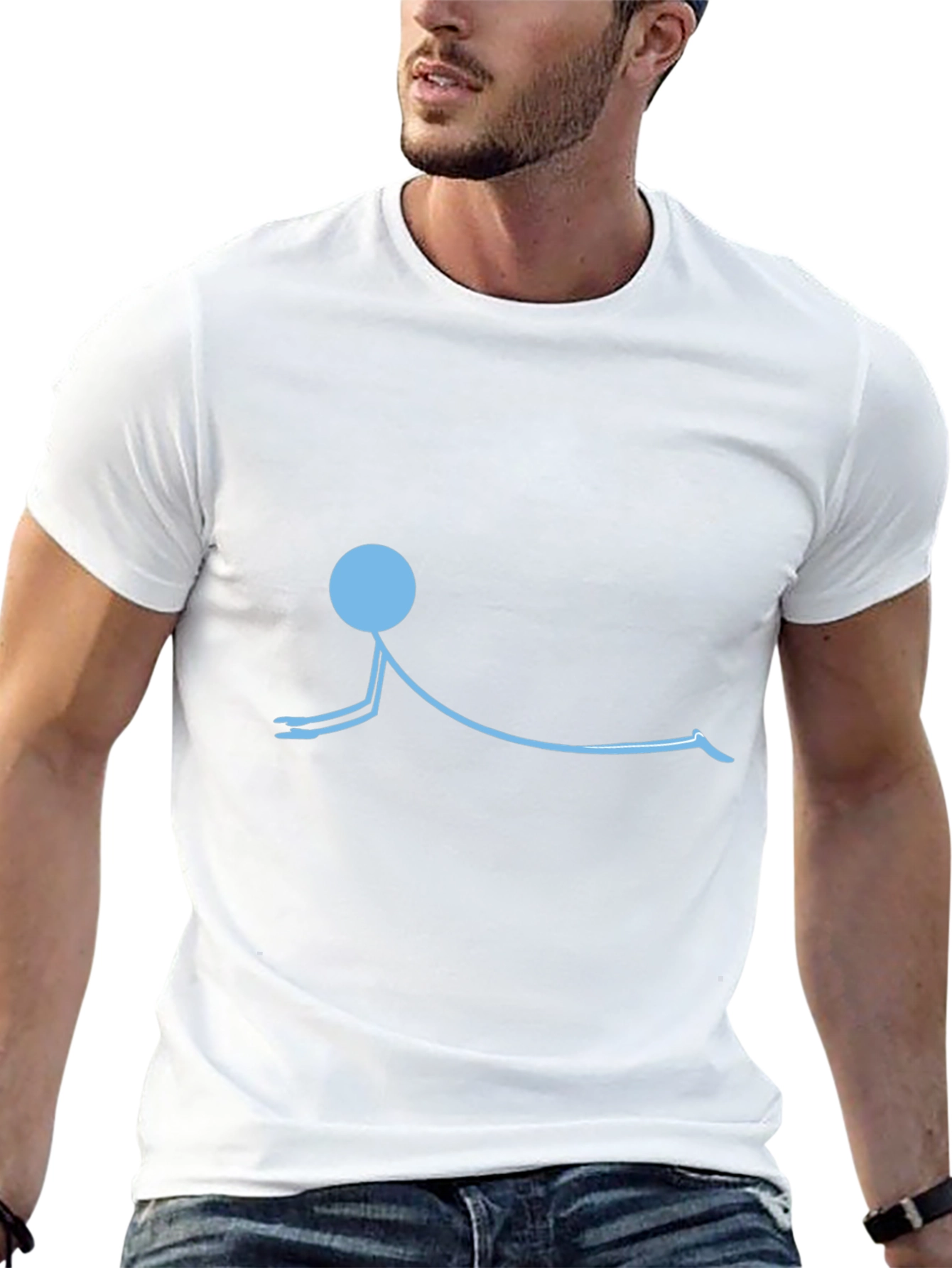 Yoga Stick Figure T-Shirt - Relaxed Fit Cotton Tee