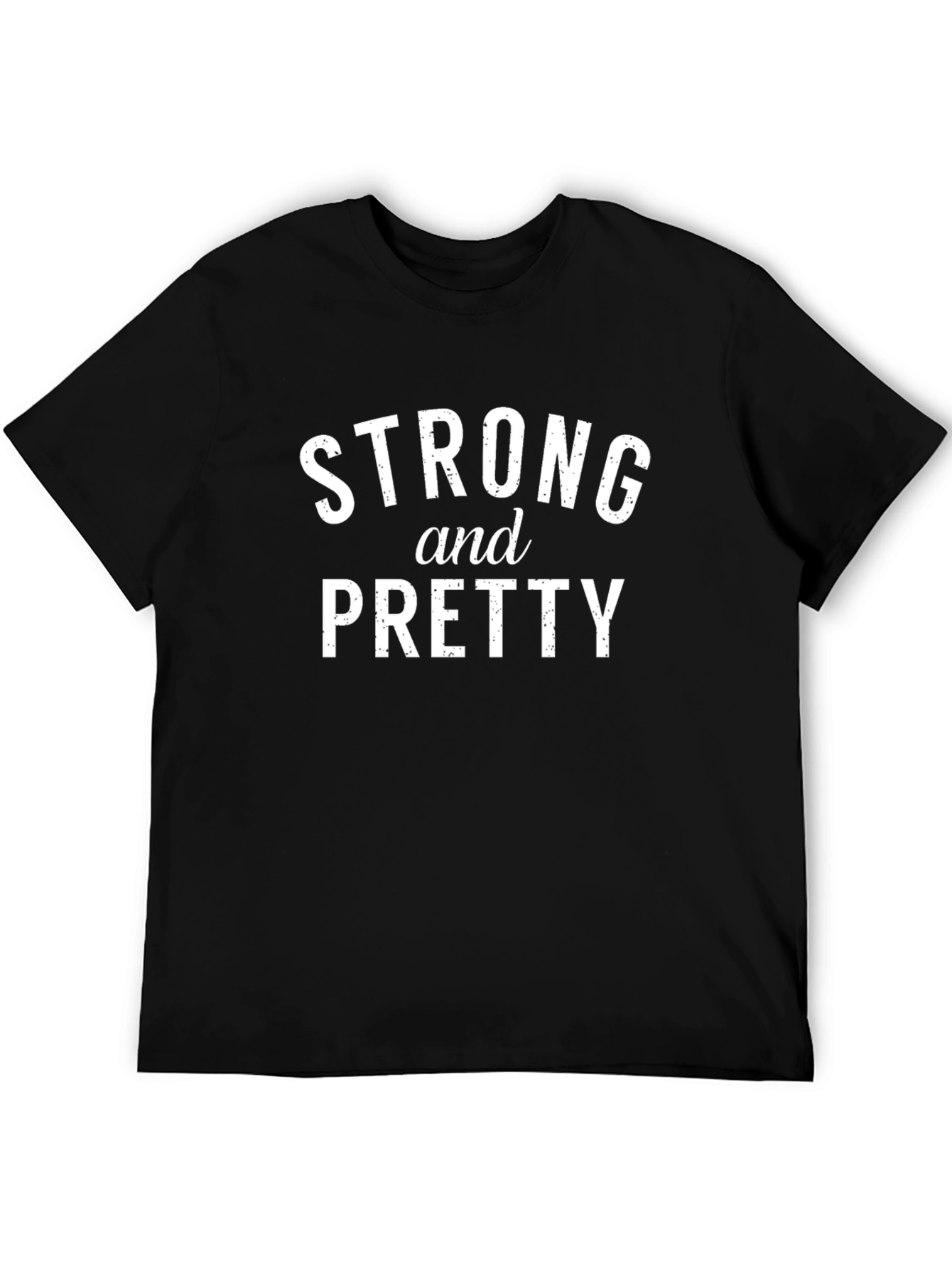 Strong and Pretty Black Graphic Tee