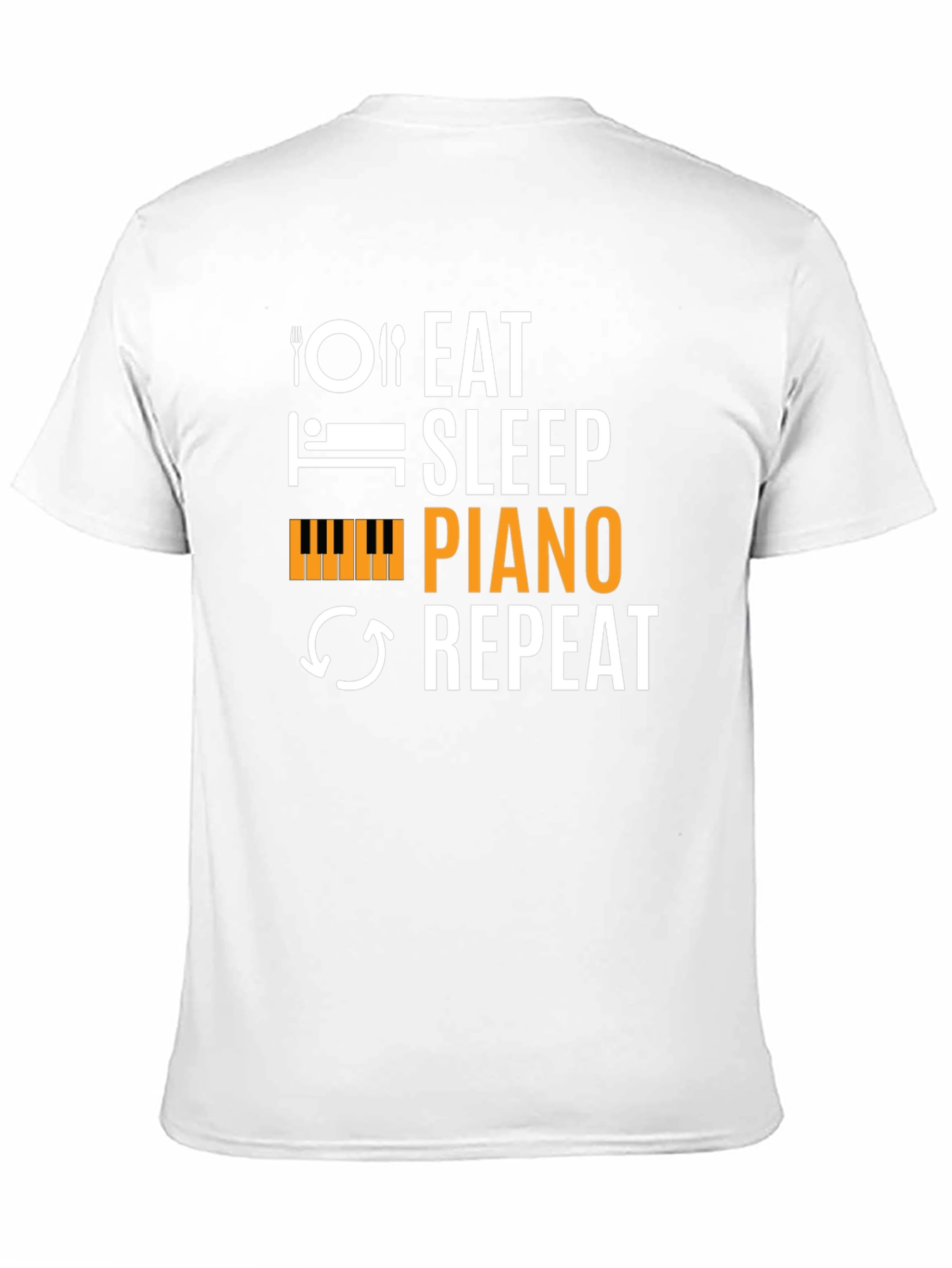 Eat Sleep Piano Repeat Black T-Shirt