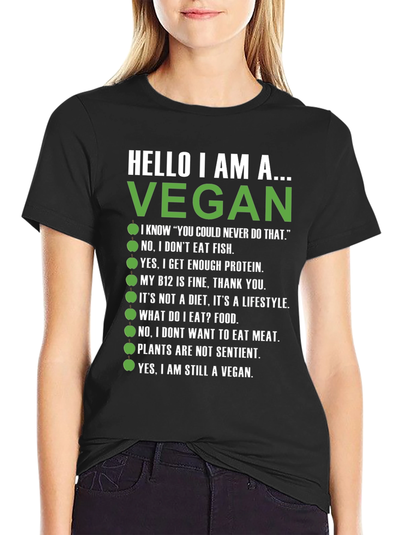 Vegan T-Shirt - Hello I Am A Vegan