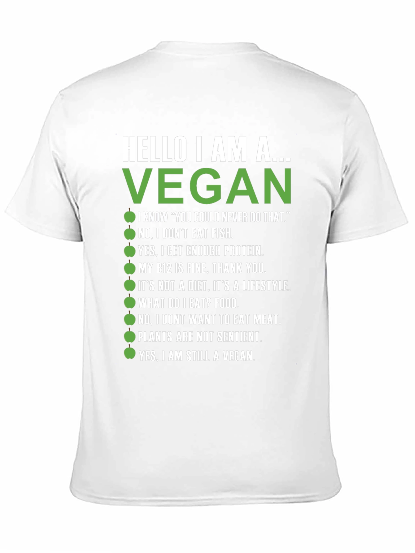 Vegan T-Shirt - Hello I Am A Vegan