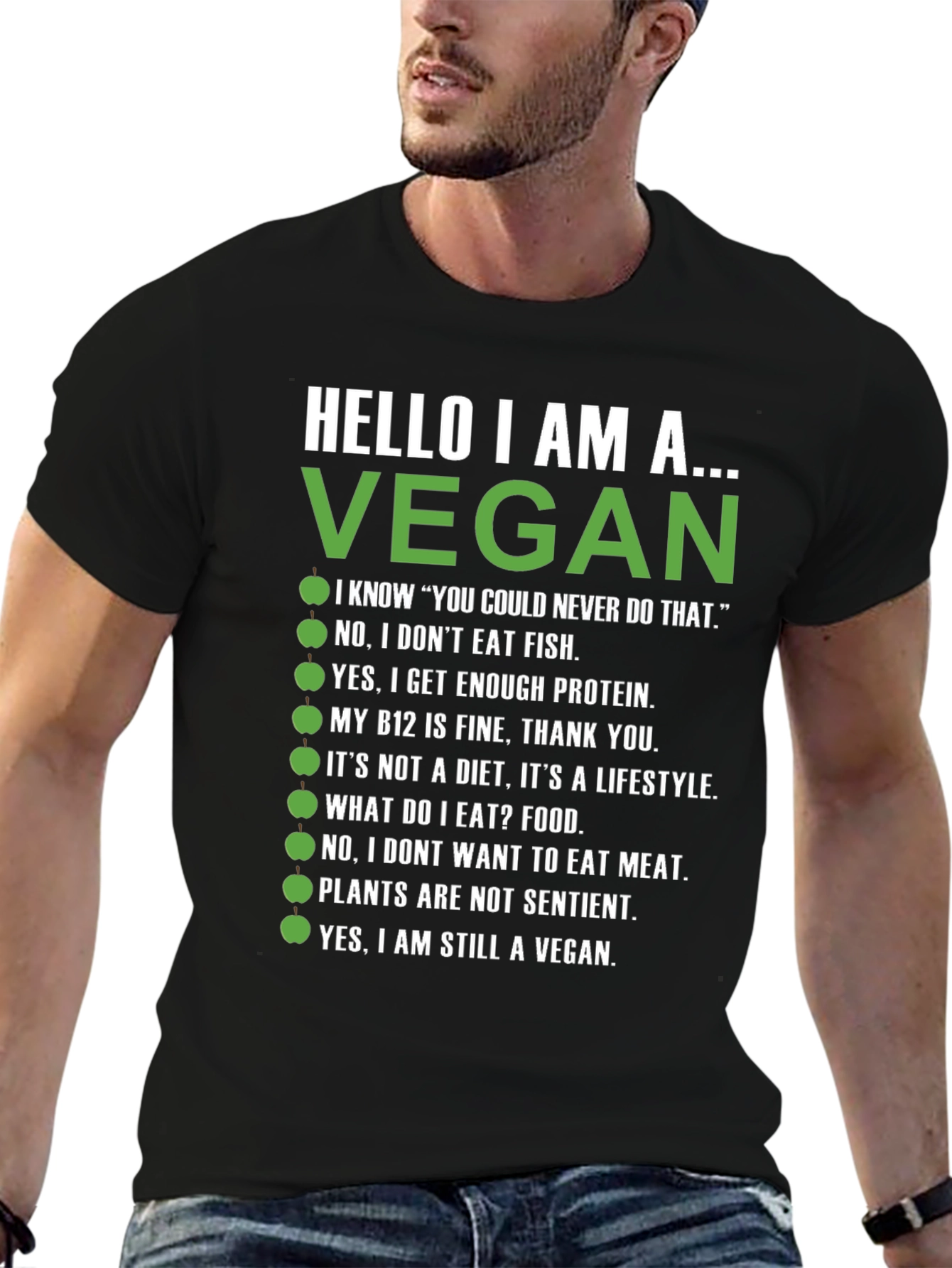 Vegan T-Shirt - Hello I Am A Vegan