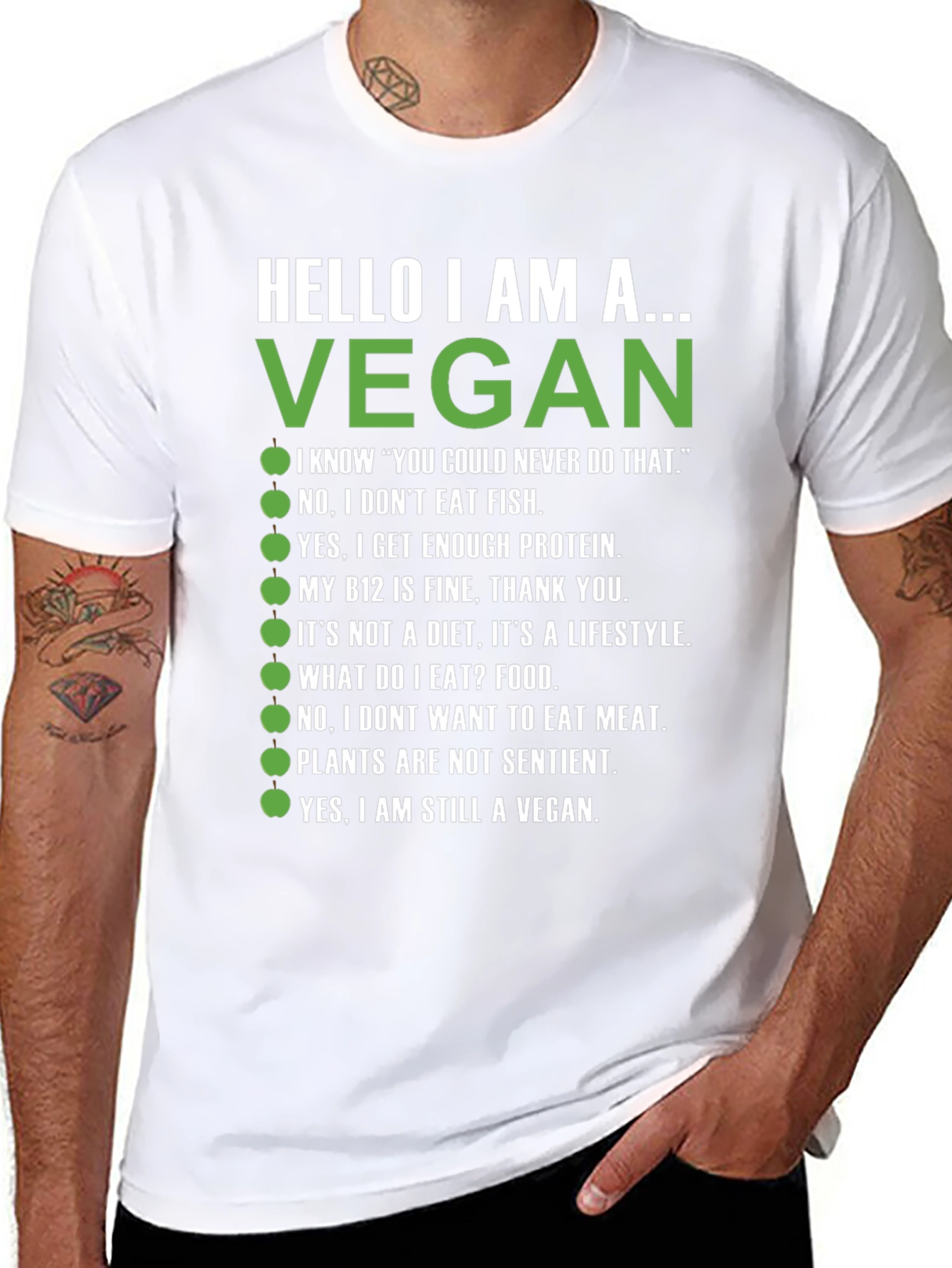 Vegan T-Shirt - Hello I Am A Vegan