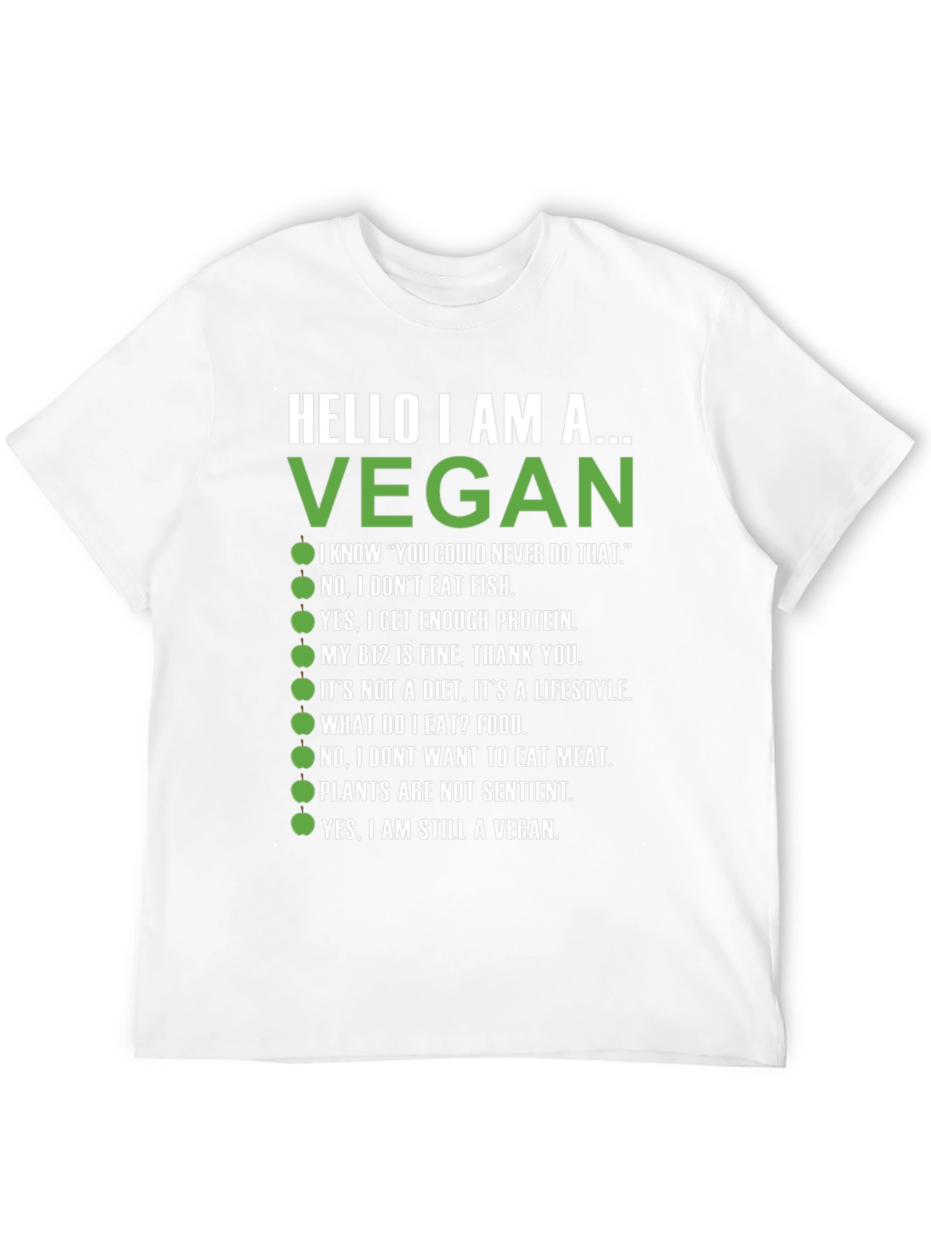 Vegan T-Shirt - Hello I Am A Vegan