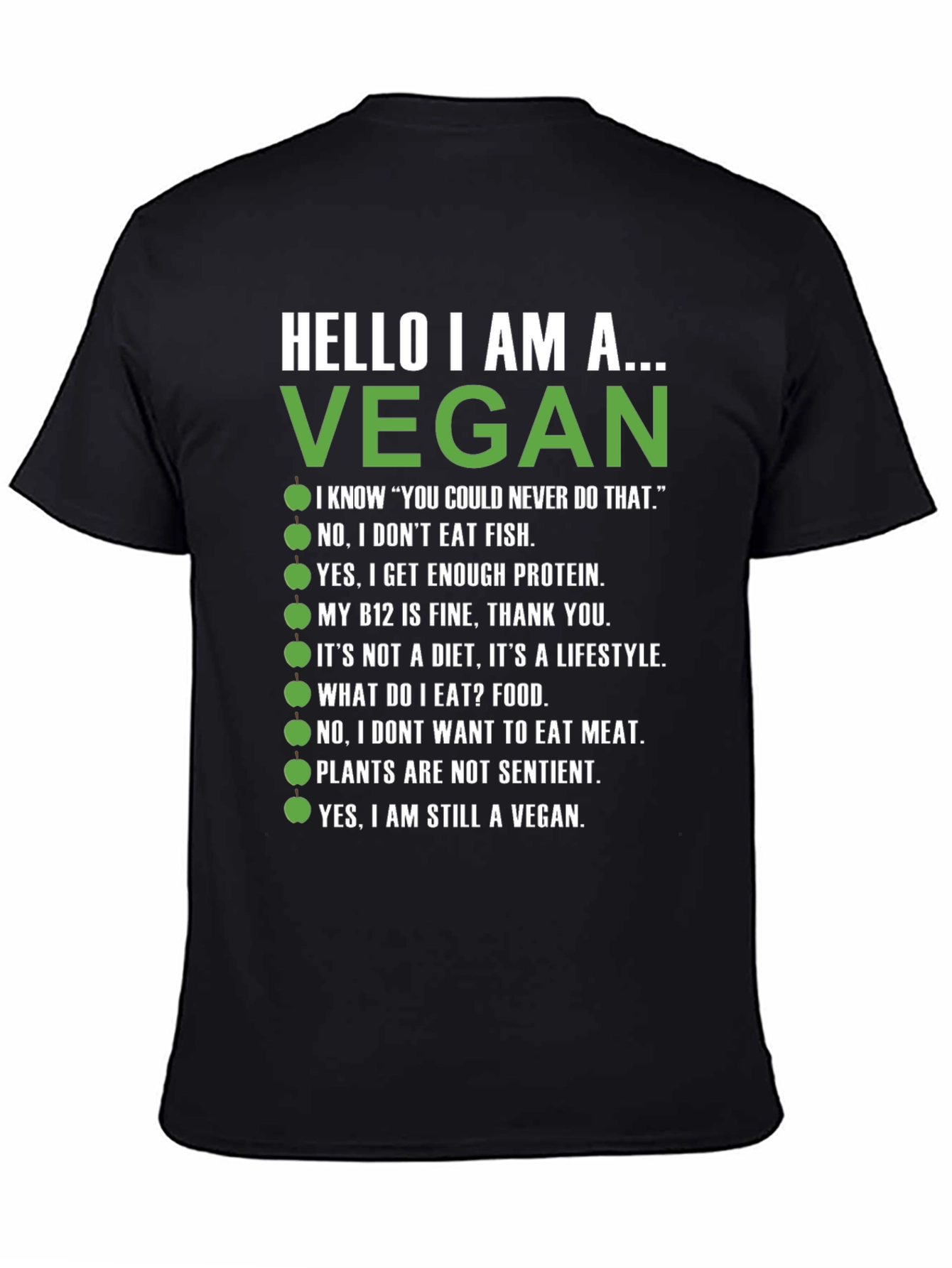 Vegan T-Shirt - Hello I Am A Vegan