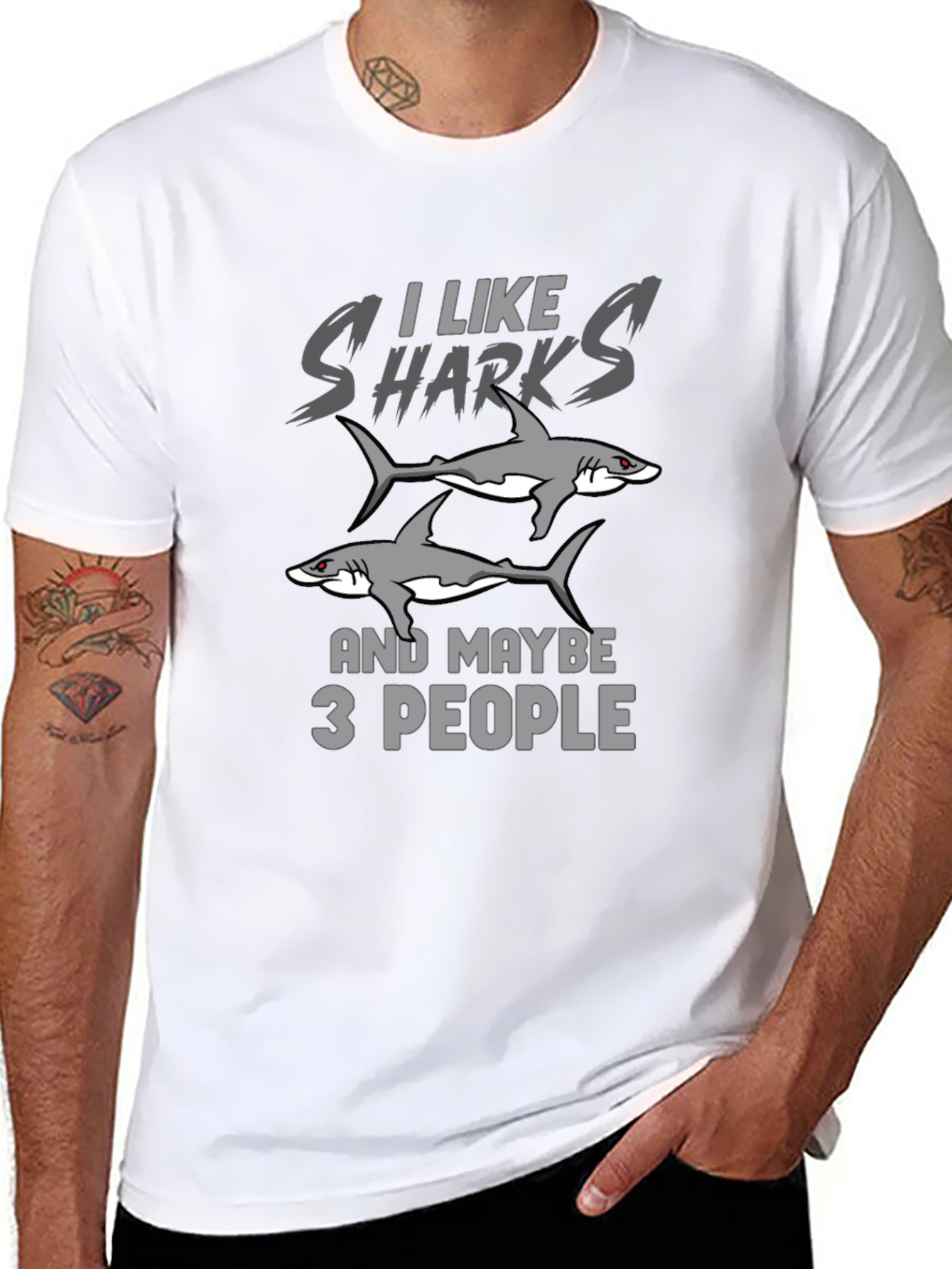 I Like Sharks T-Shirt - Graphic Tee - Unisex