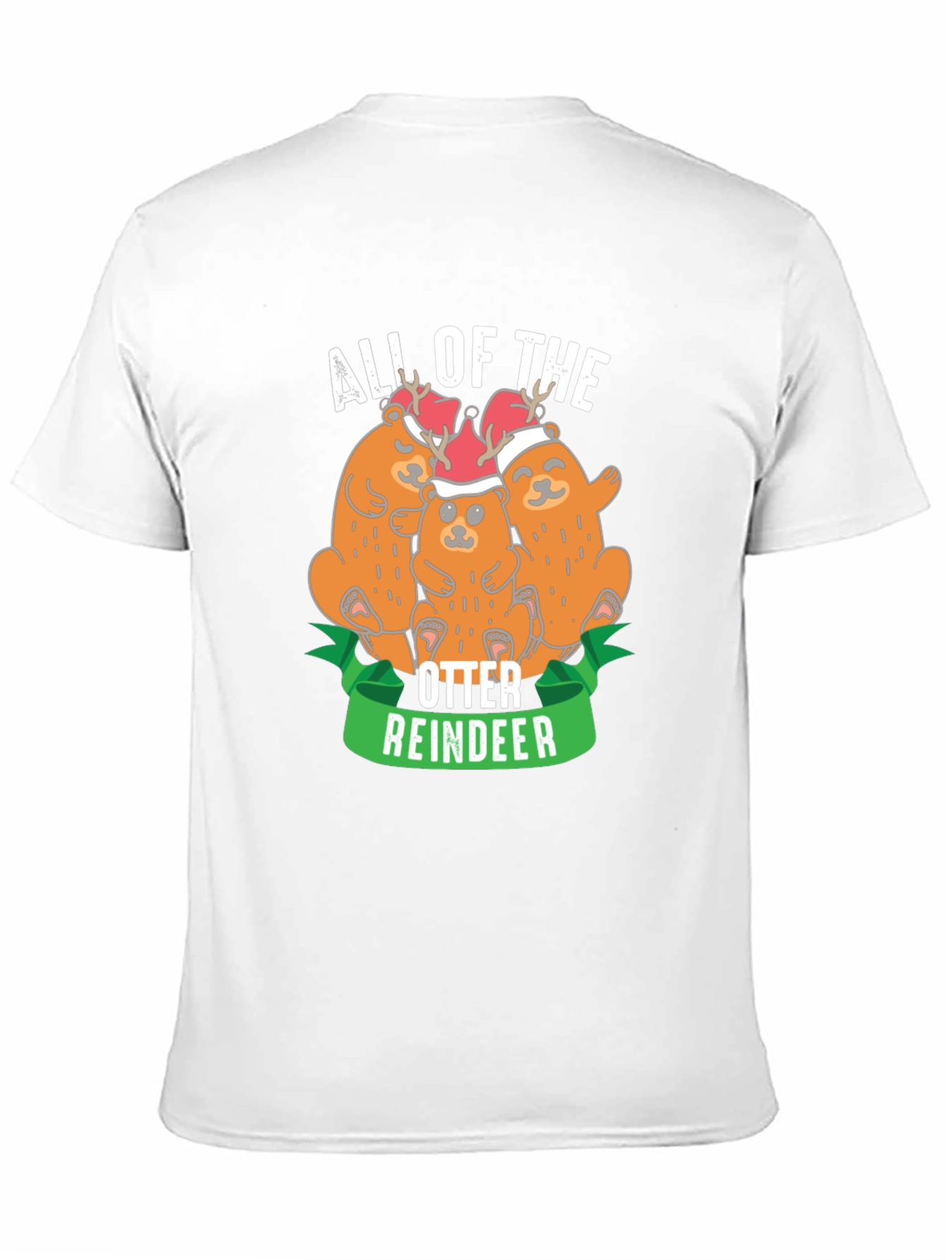 All of the Otter Reindeer Black T-Shirt