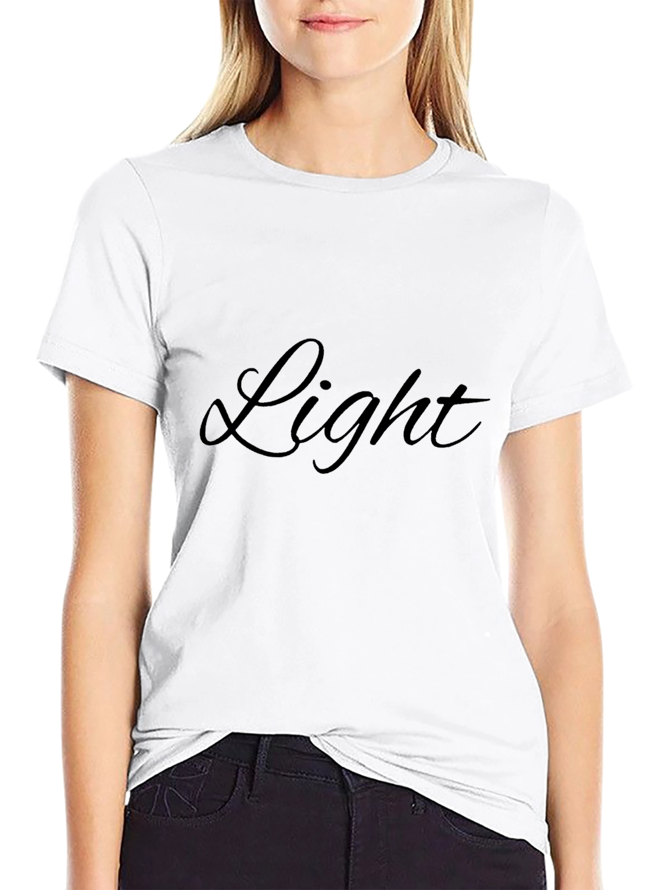 Mens Black Light Graphic T-Shirt - Casual Style