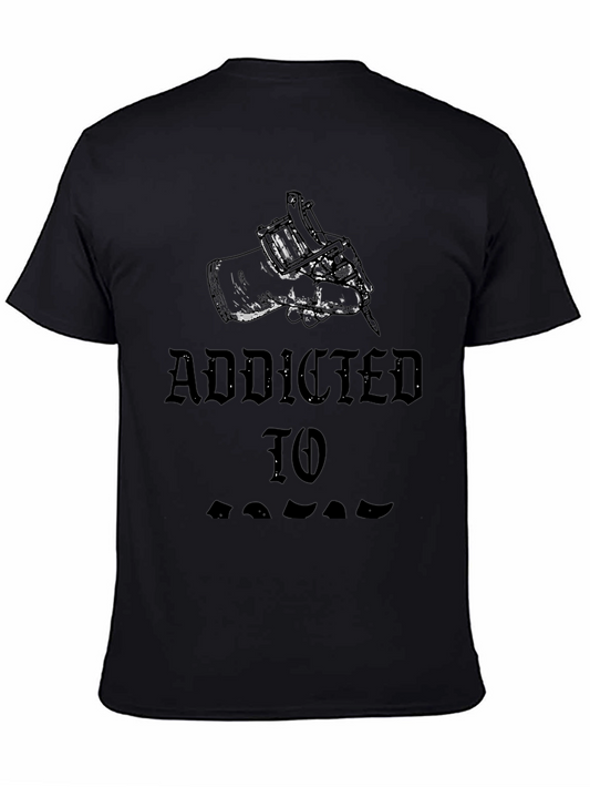 Addicted To Tattoos Black Graphic Tee