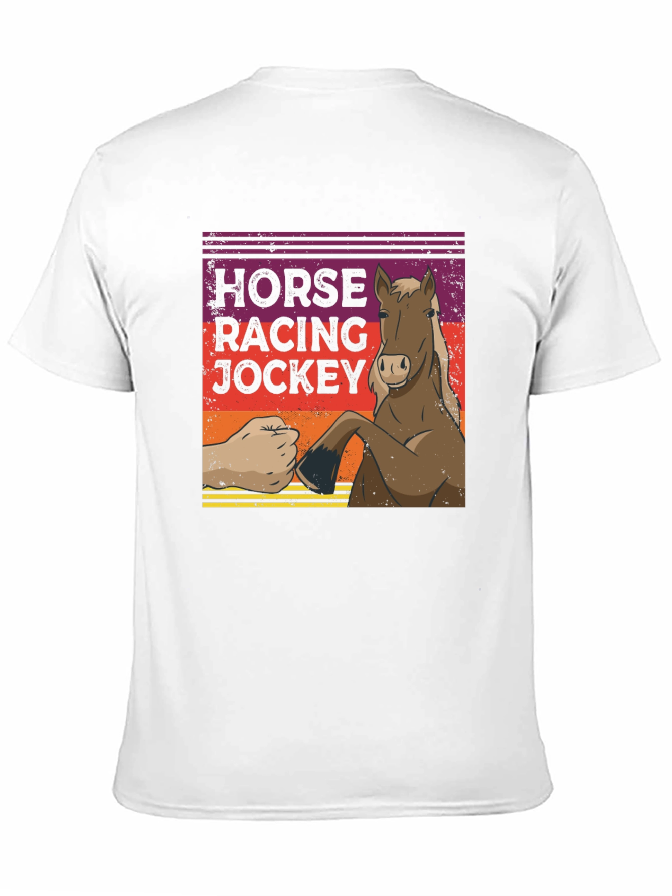 Horse Racing Jockey Fist Bump Graphic Tee