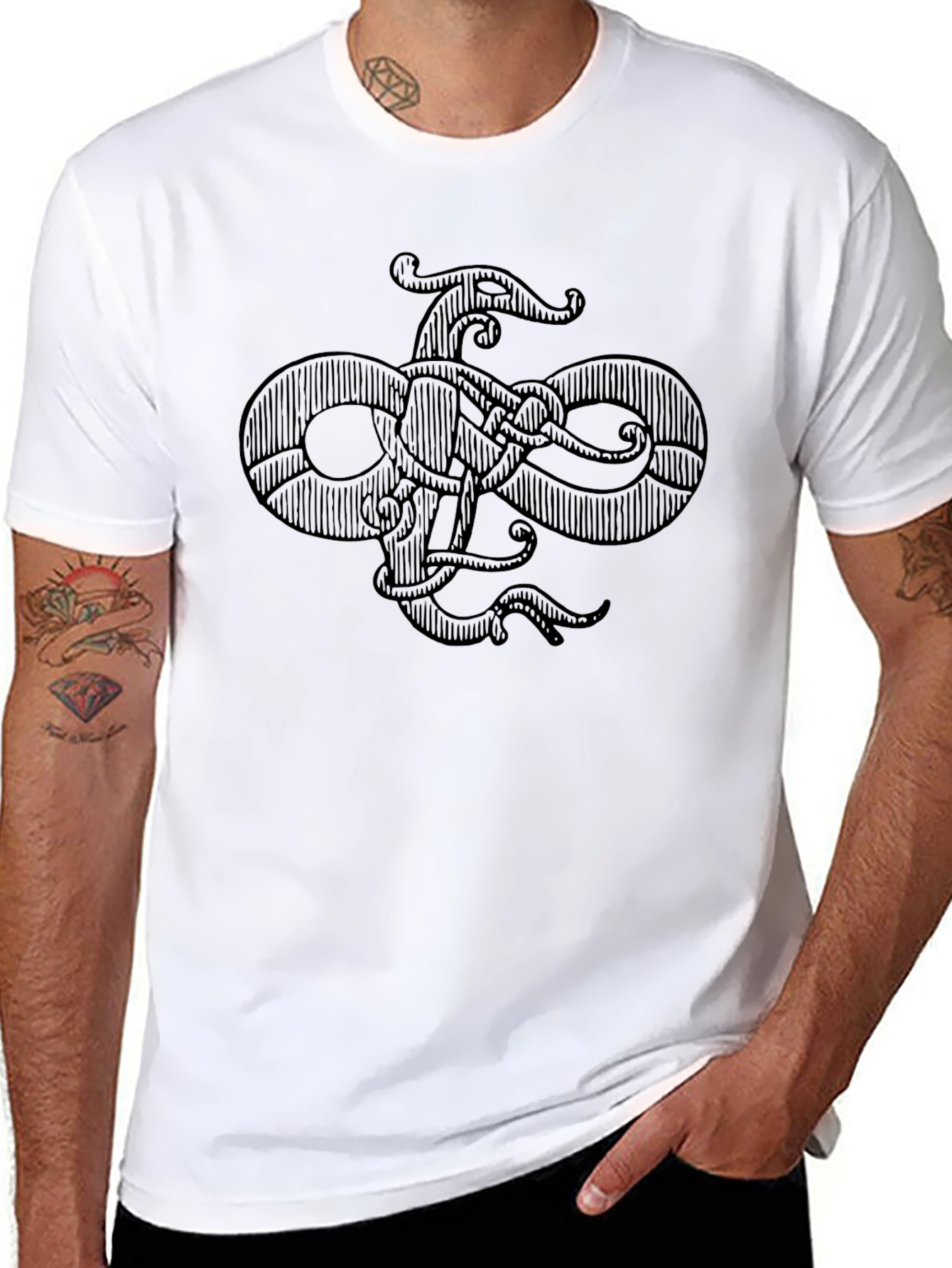 Mystic Kraken Graphic Tee - Mens Black T-Shirt