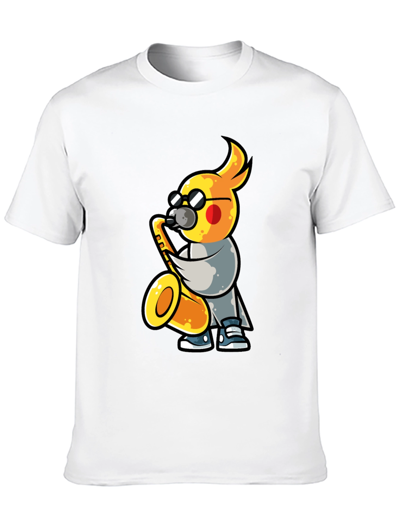 Cool Cockatiel Saxophone Player T-Shirt